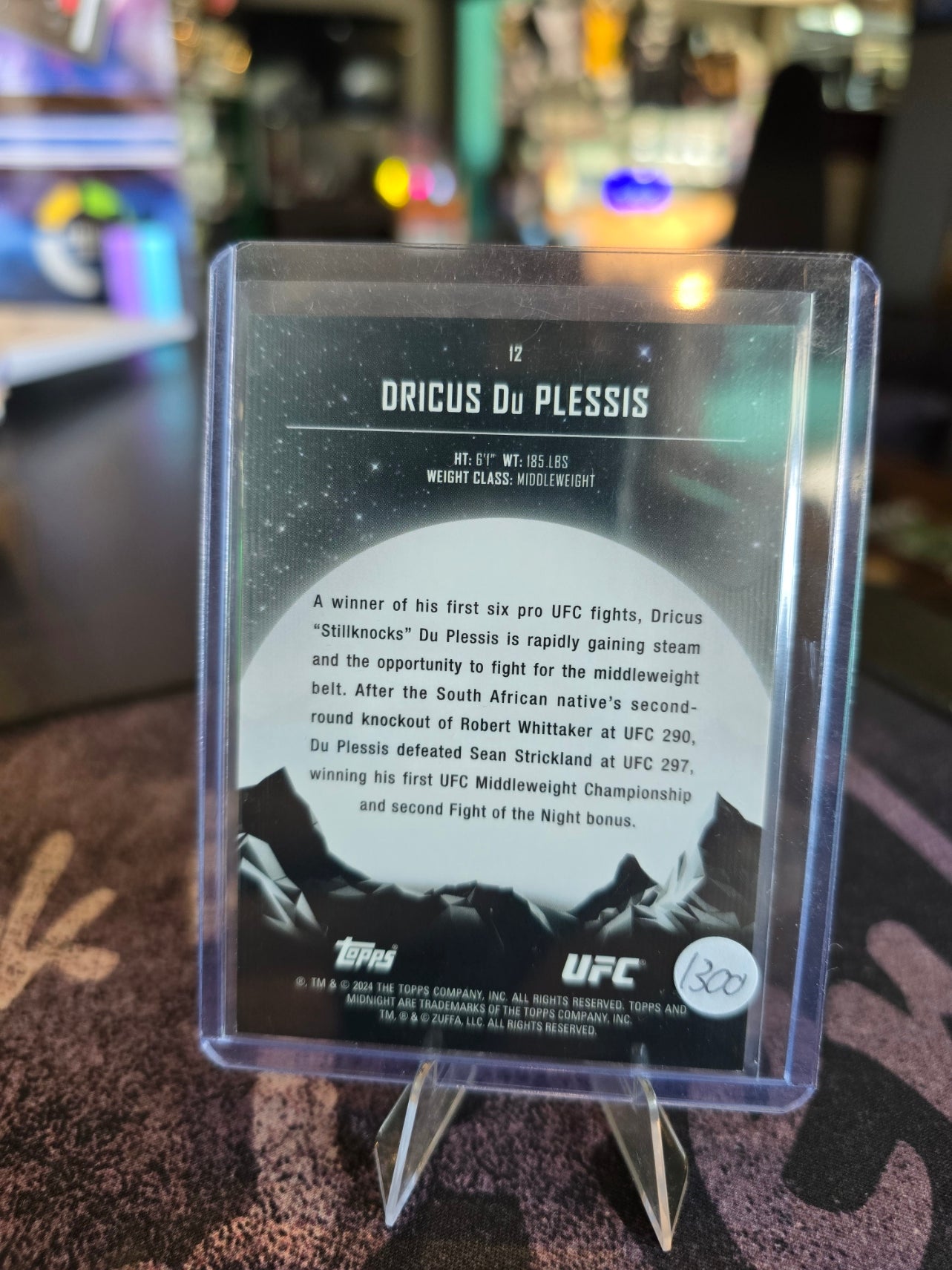 Topps Midnight UFC 2024 - Dricus Du Plessis - 54/75
