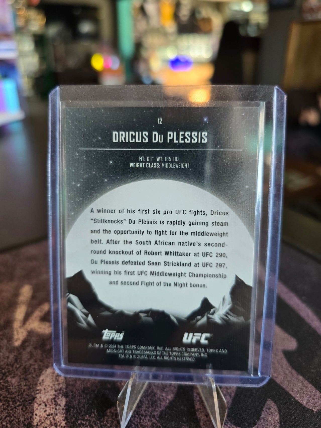 Topps Midnight UFC 2024 - Dricus Du Plessis - Base
