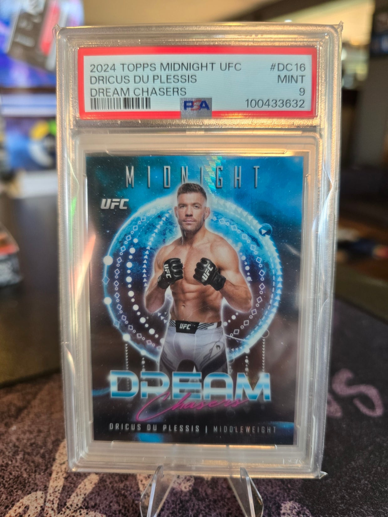 Topps Midnight UFC 2024 - Dricus Du Plessis - Dream Chasers (Case Hit) PSA 9