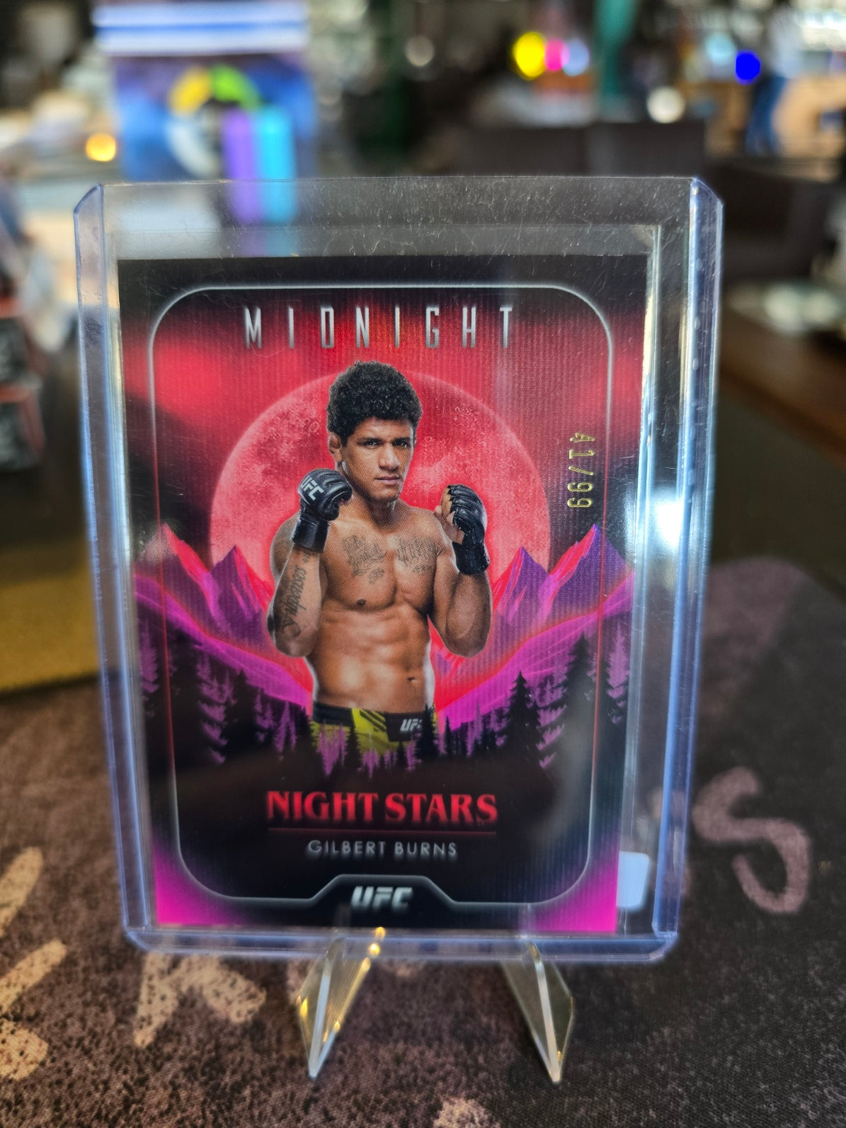 Topps Midnight UFC 2024 - Gilbert Burns - Night Stars - 41/99