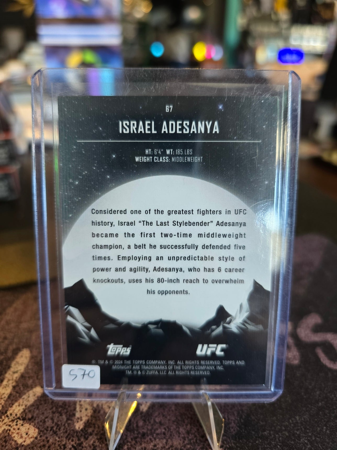Topps Midnight UFC 2024 - Israel Adesanya Moonbeam (/49)