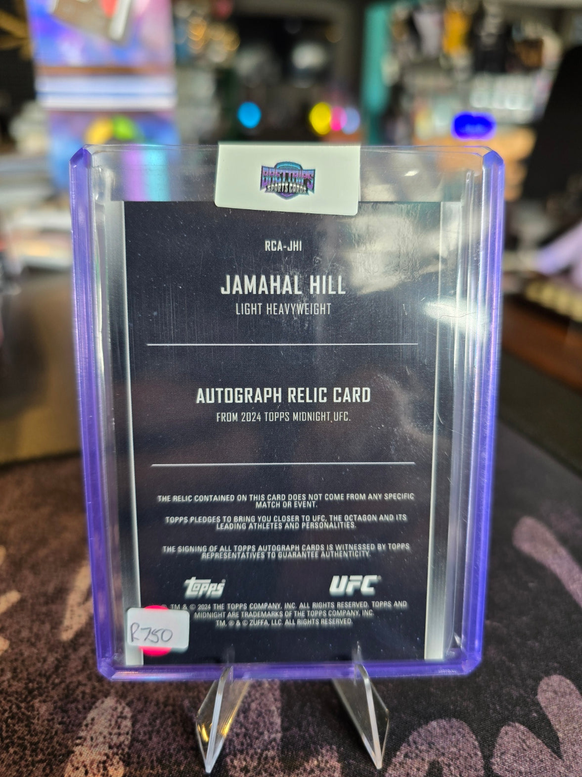 Topps Midnight UFC 2024 - Jamahal Hill - Relic Auto 27/99
