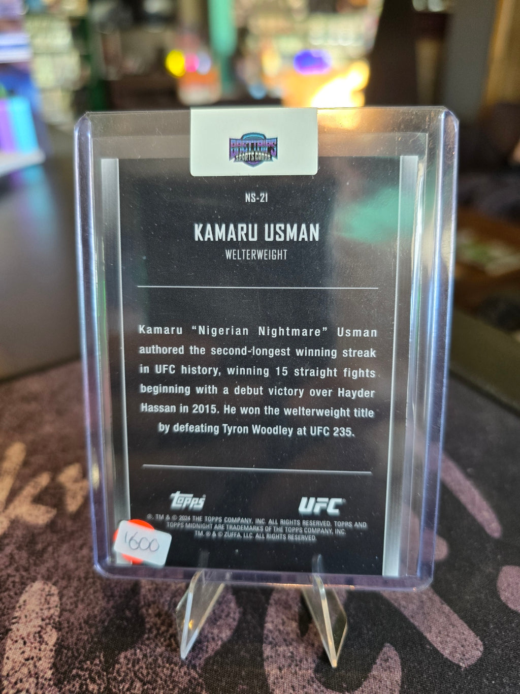 Topps Midnight UFC 2024 - Kamaru Usman - 08/12
