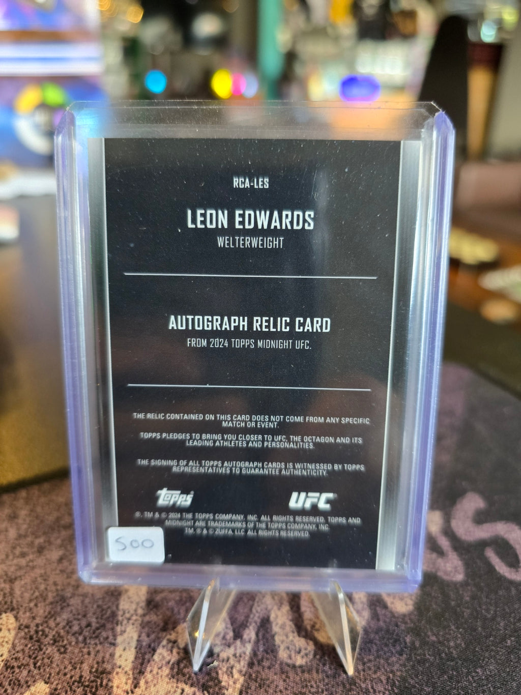 Topps Midnight UFC 2024 - Leon Edwards - Auto 69/99