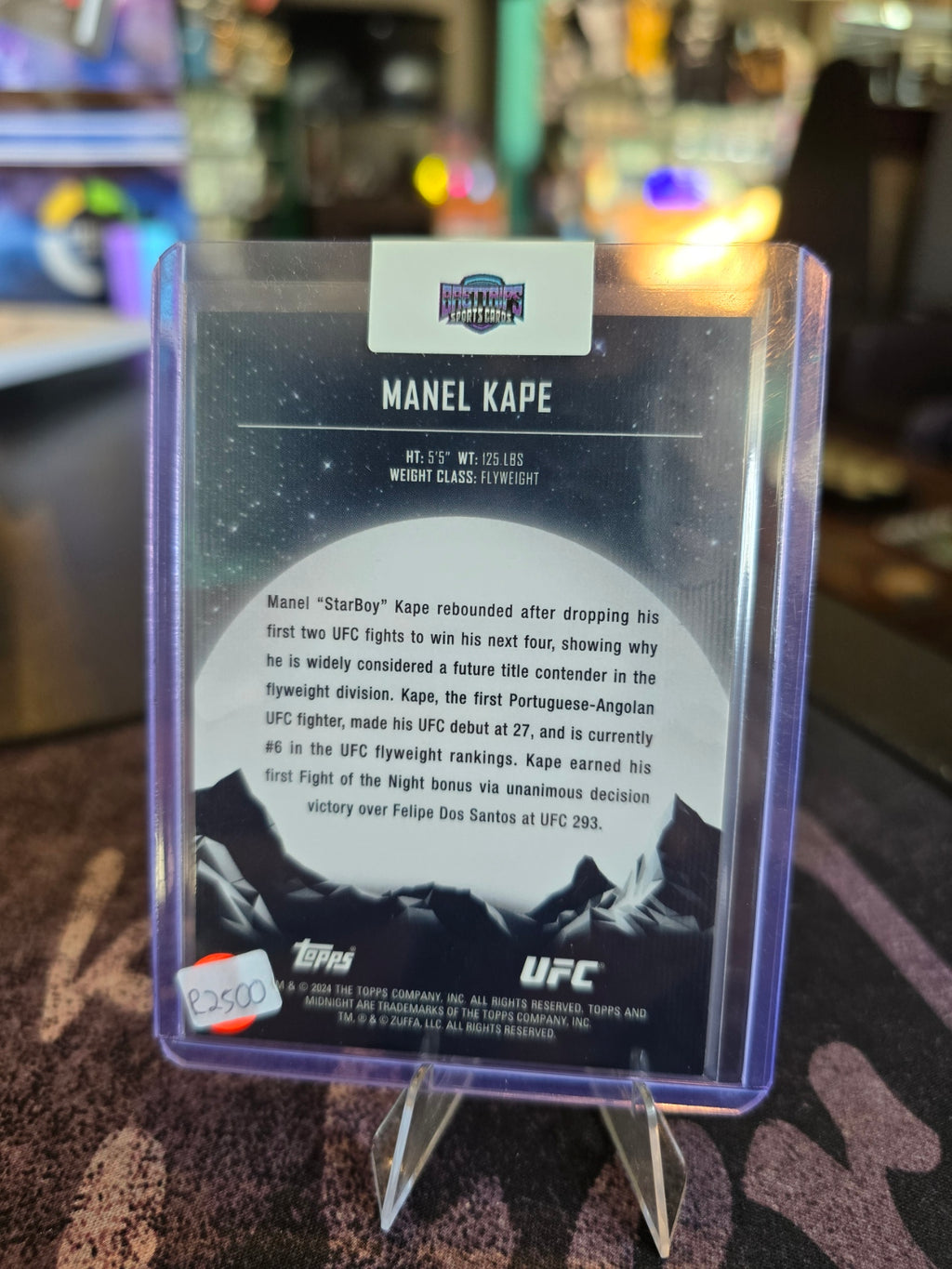 Topps Midnight UFC 2024 - Manel Kape Rookie RC - 12/12 (Bookend)