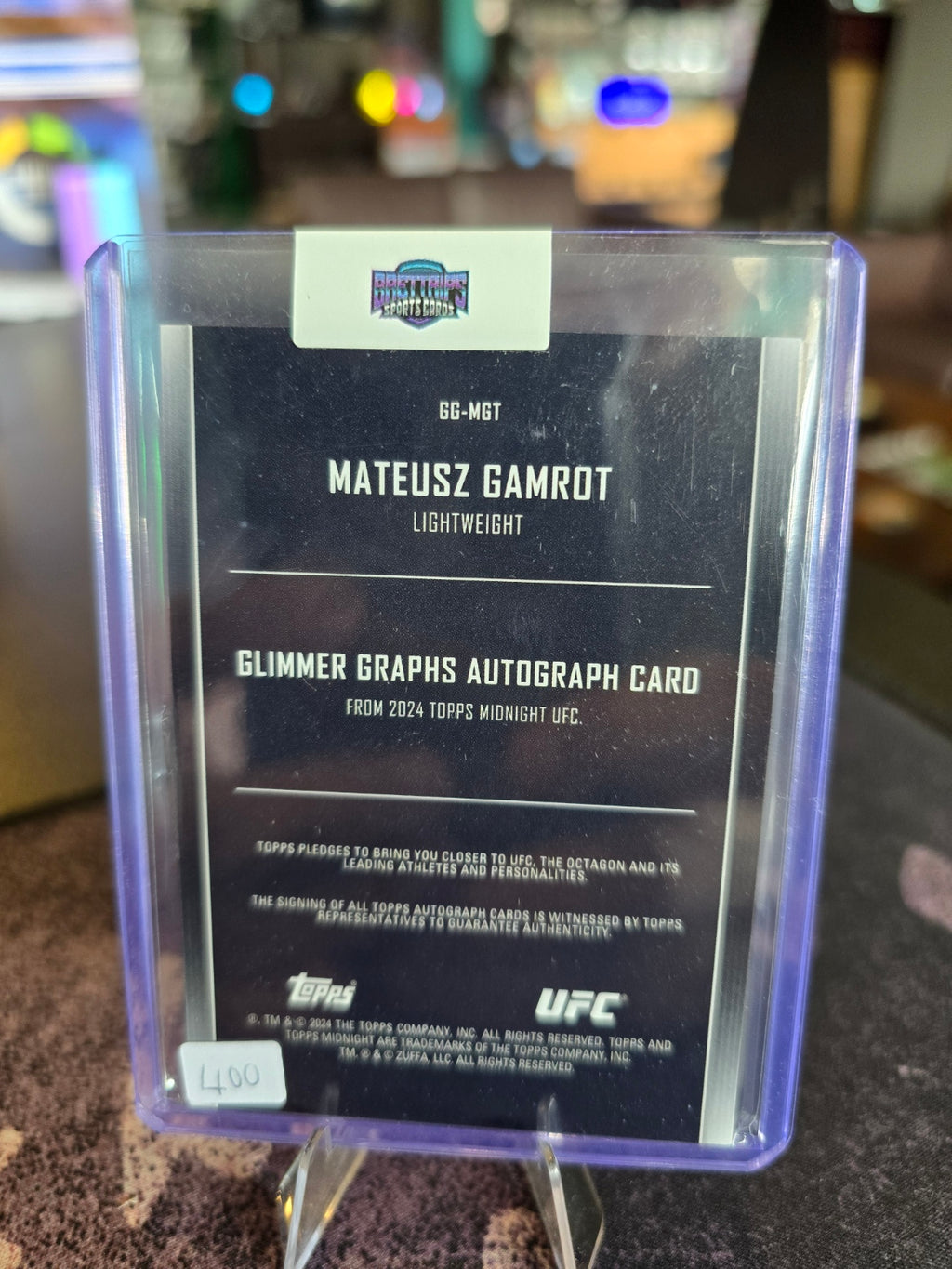 Topps Midnight UFC 2024 - Mateusz Gamrot - Auto Moonbeam (/49)