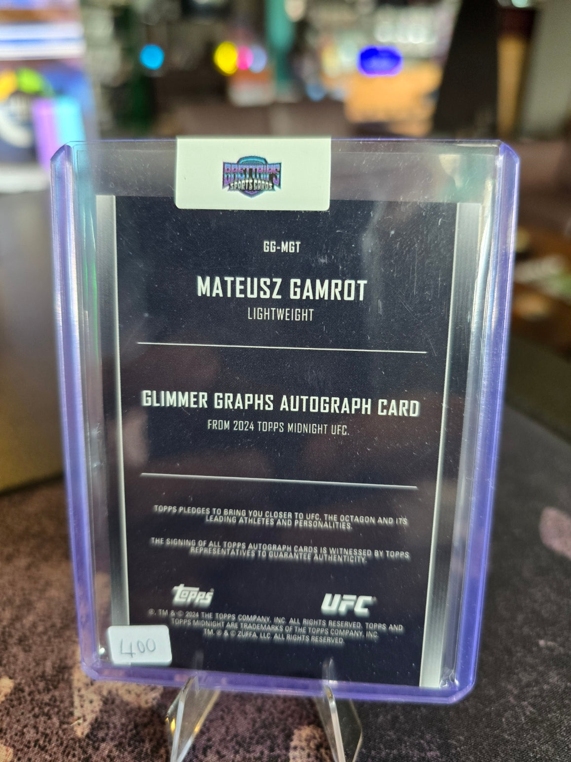 Topps Midnight UFC 2024 - Mateusz Gamrot - Auto Moonbeam (/49)