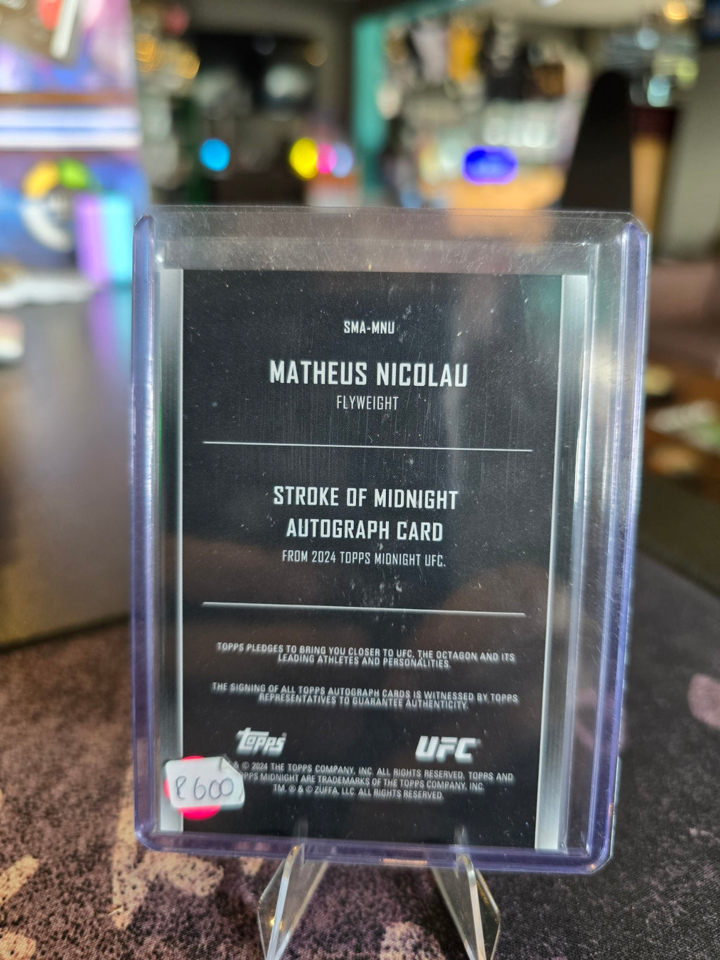 Topps Midnight UFC 2024 - Matheus Nicolau - Auto Moonbeam