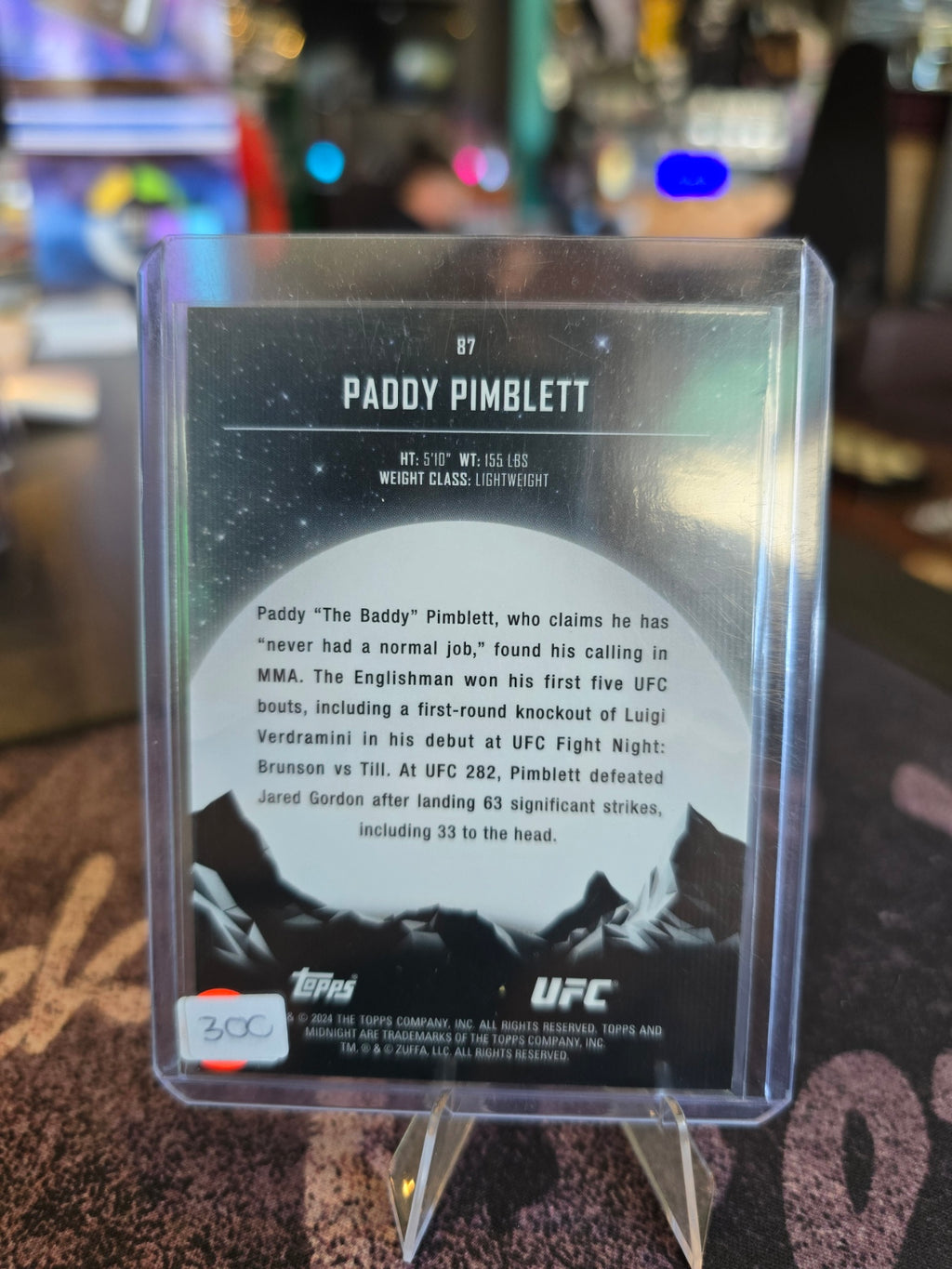 Topps Midnight UFC 2024 - Paddy Pimblett 079/125