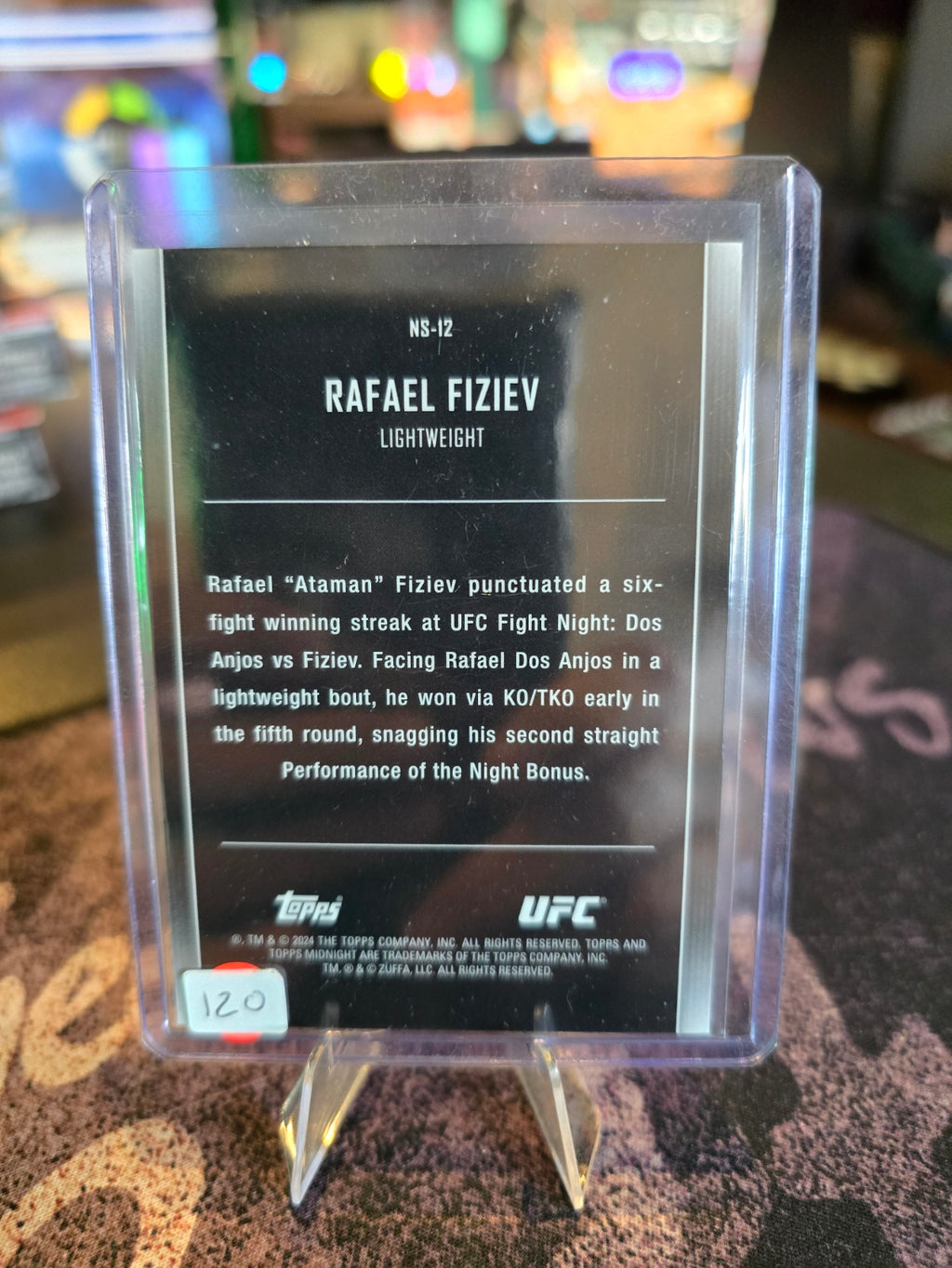 Topps Midnight UFC 2024 - Rafael Fiziev - Night Stars 15/99