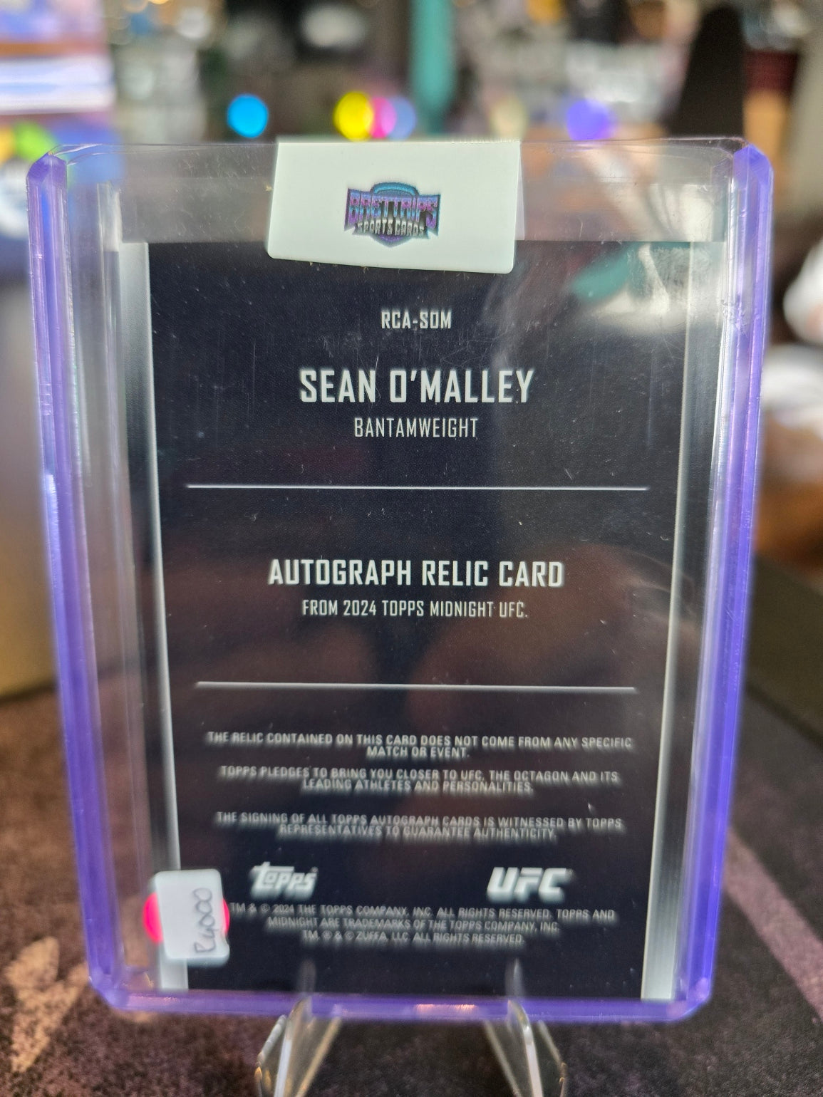 Topps Midnight UFC 2024 - Sean O'Malley - Relic Auto