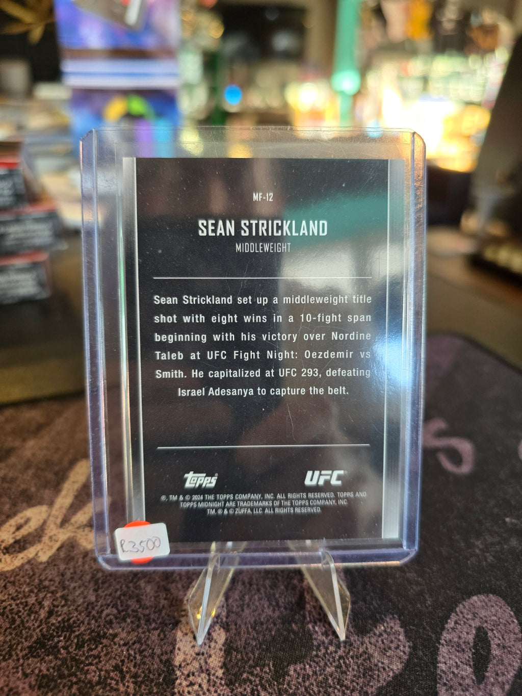 Topps Midnight UFC 2024 - Sean Strickland - MOONFALL Case Hit!