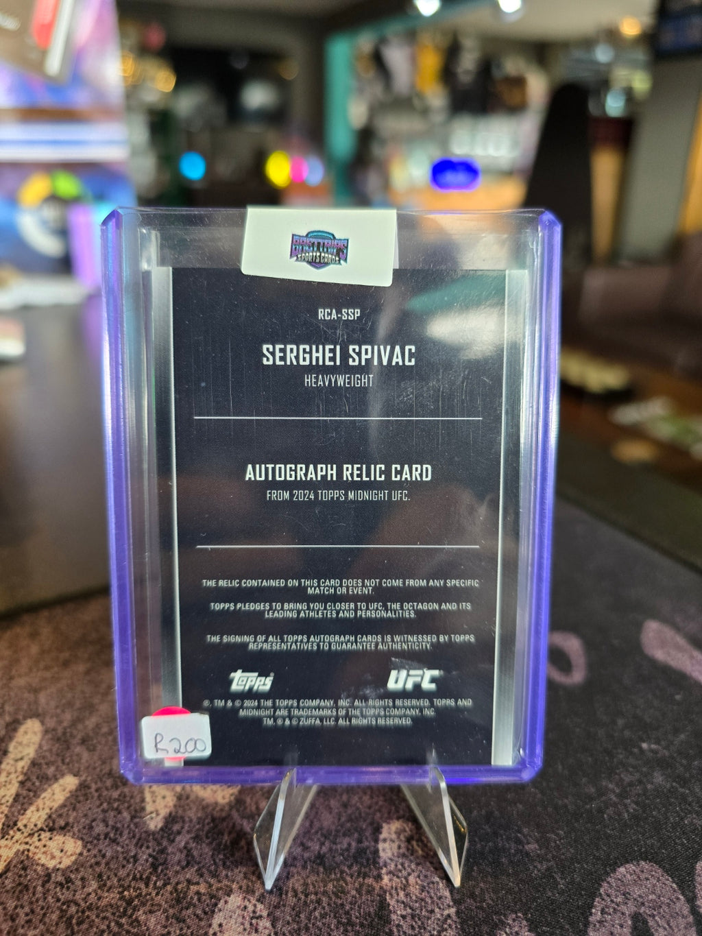 Topps Midnight UFC 2024 - Serghei Spivac - Relic Auto 79/99