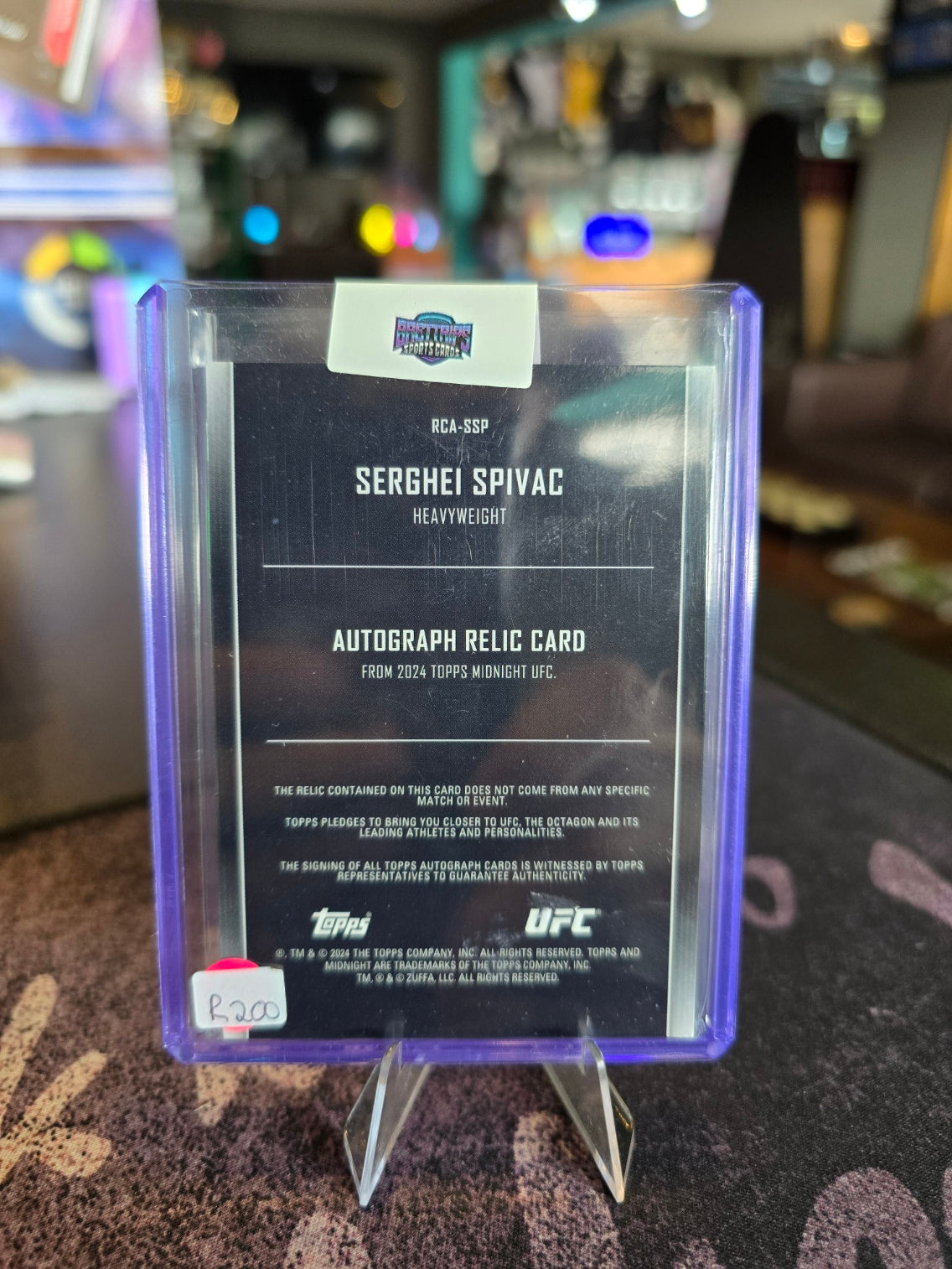 Topps Midnight UFC 2024 - Serghei Spivac - Relic Auto 79/99