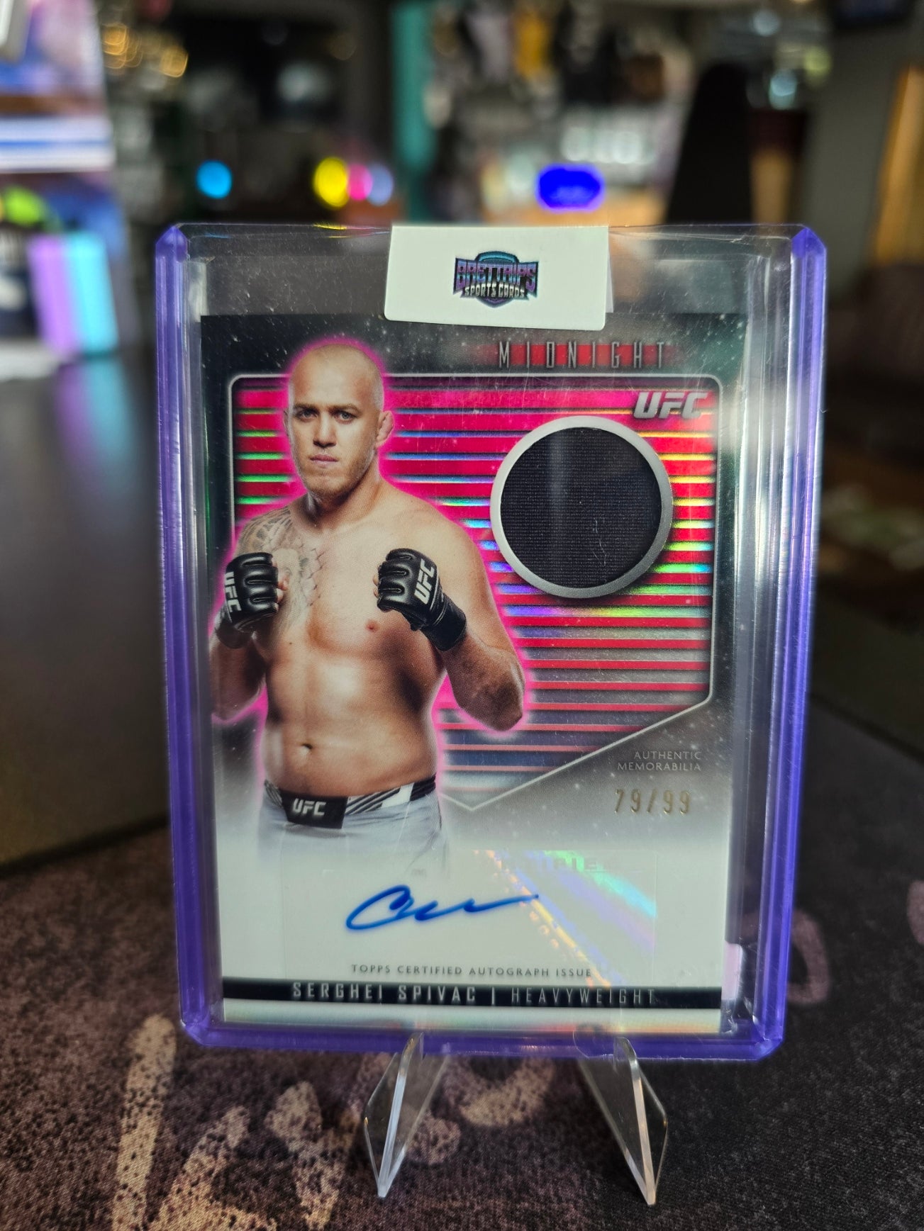 Topps Midnight UFC 2024 - Serghei Spivac - Relic Auto 79/99
