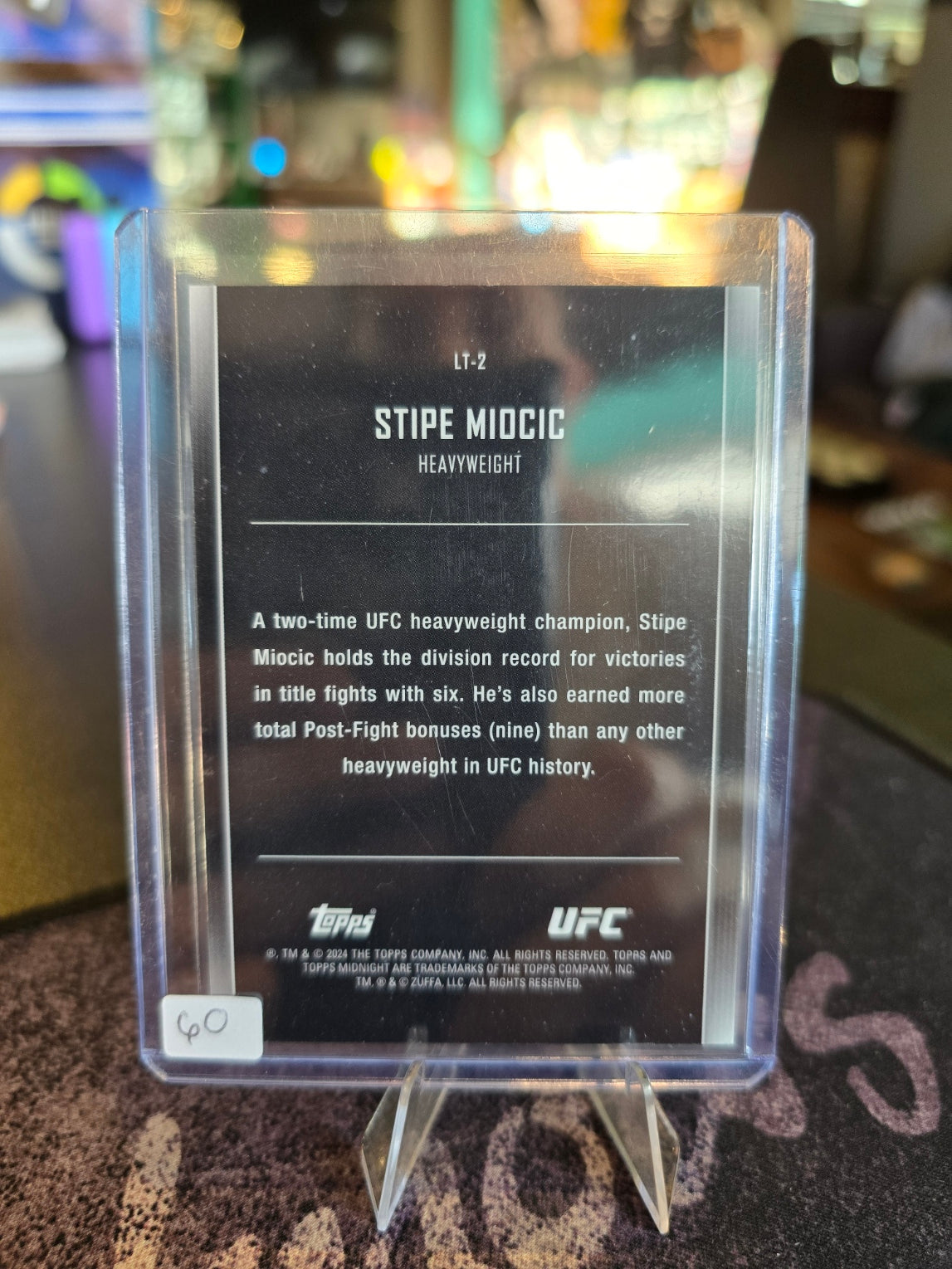 Topps Midnight UFC 2024 - Stipe Miocic - The One and Only Insert