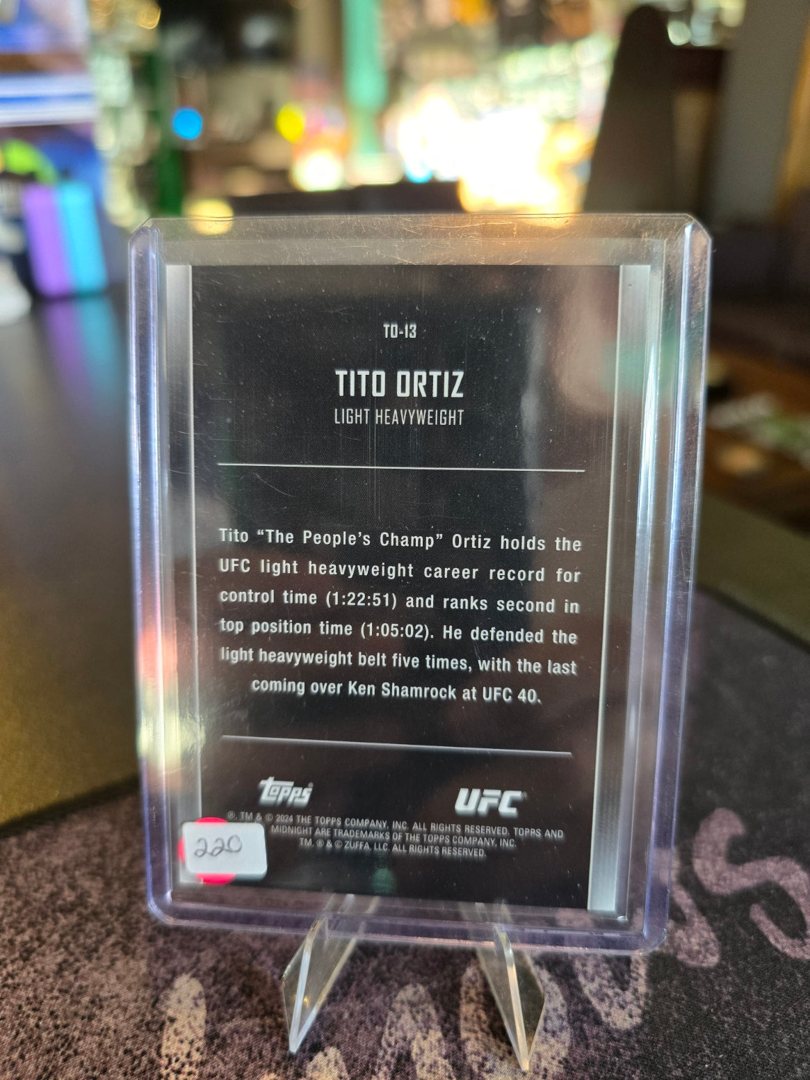 Topps Midnight UFC 2024 - Tito Ortiz - The One and Only 46/99