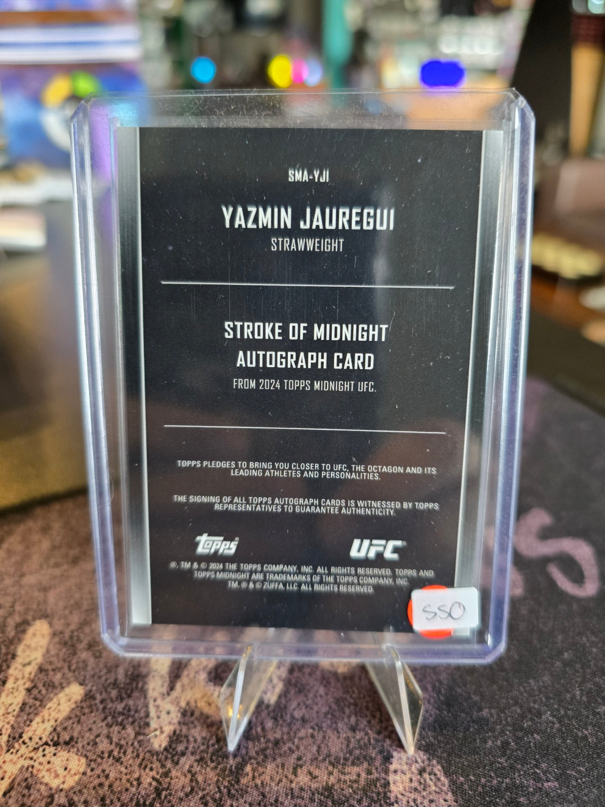 Topps Midnight UFC 2024 - Yazmin Jauregui Rookie RC - Auto Base