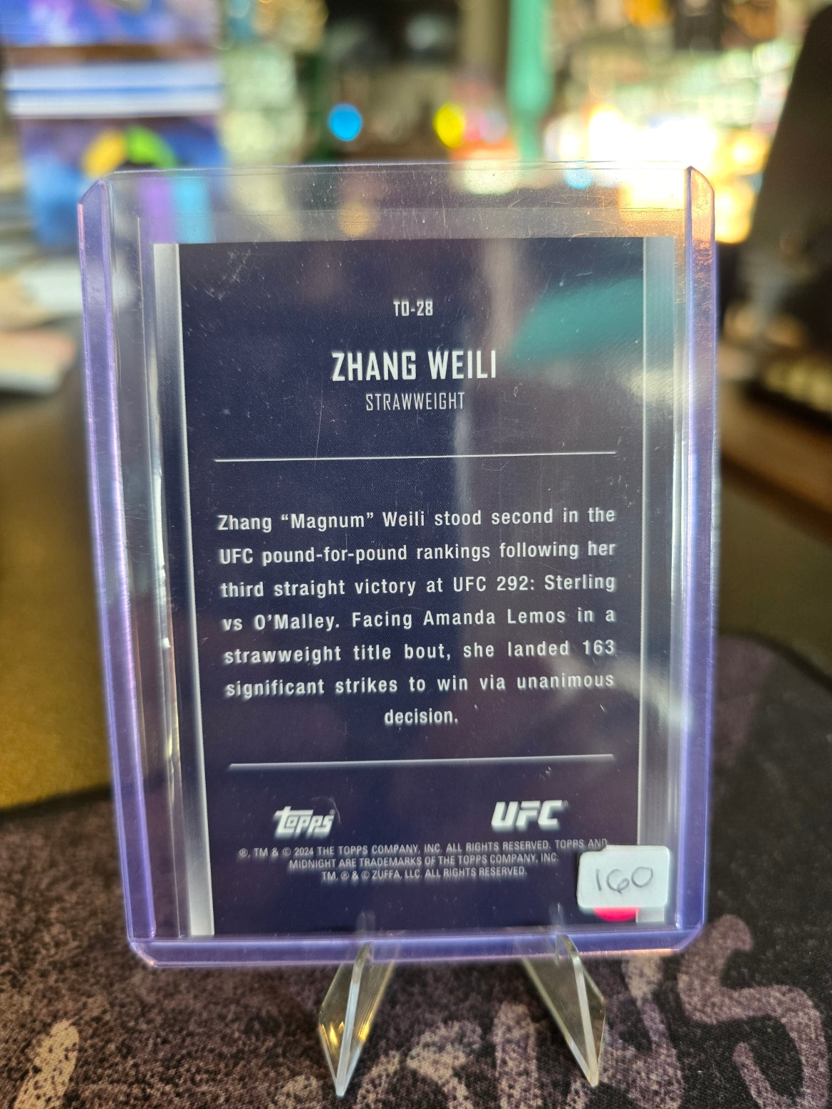 Topps Midnight UFC 2024 - Zhang Weili - The One and Only Insert