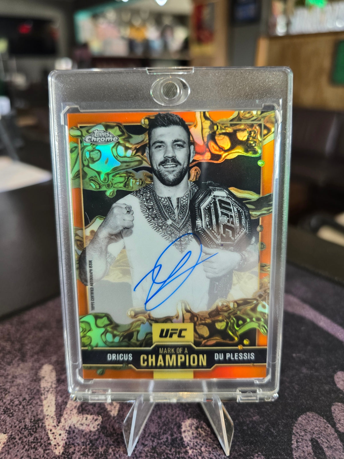 Topps UFC Chrome 2025 - Dricus Du Plessis - Mark Of A Champion Auto - MOC-DD 18/25