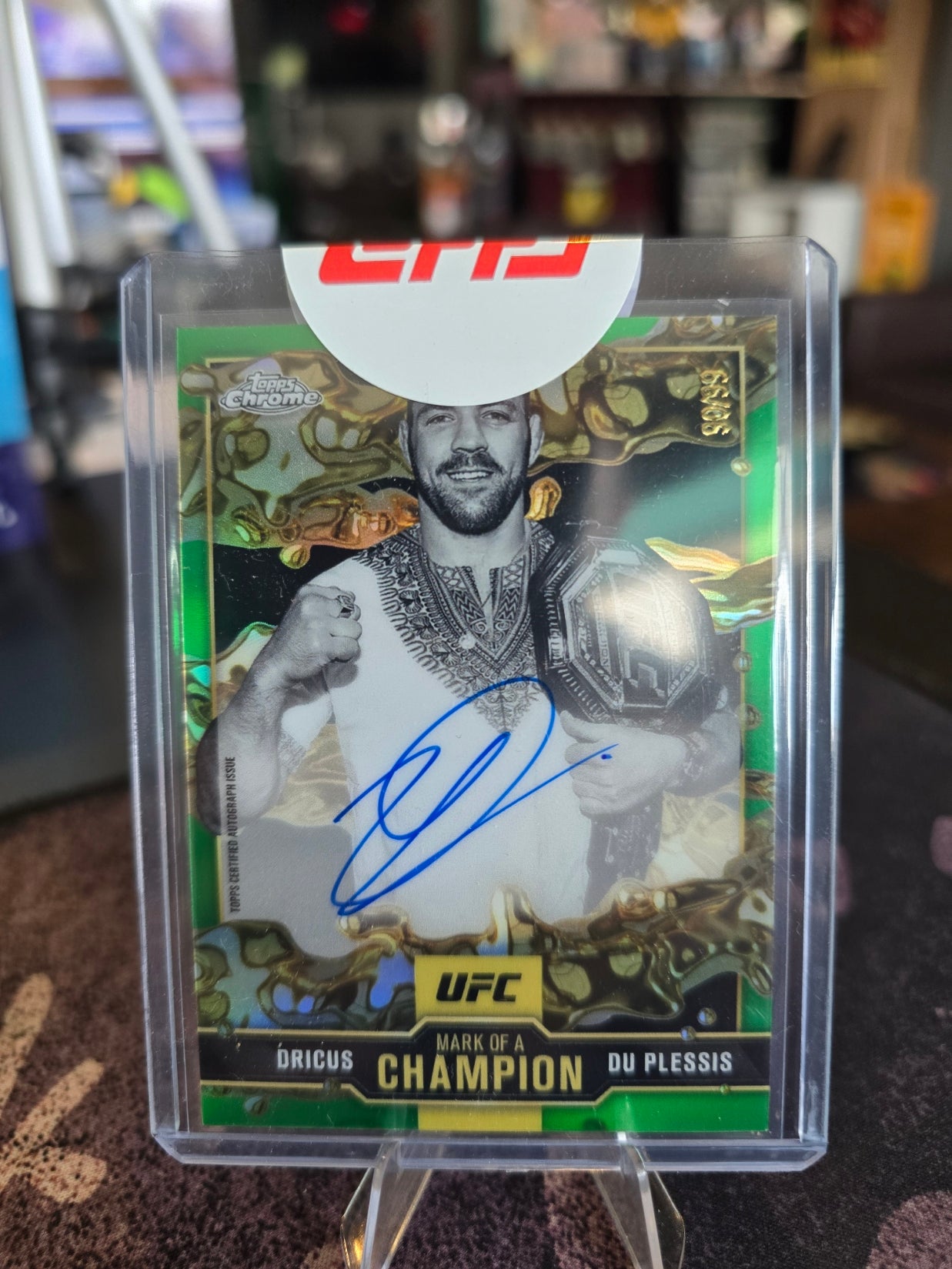 Topps UFC Chrome 2025 - Dricus Du Plessis - Mark Of A Champion Auto - MOC-DD 90/99