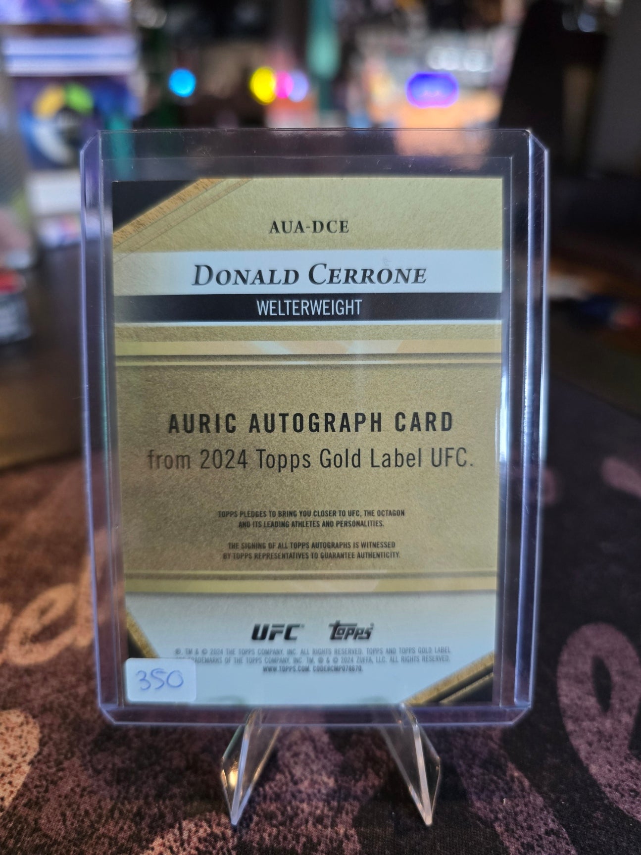 Topps UFC Gold Label 2024 - Donald Cerrone AUA-DCE - Auric Auto 071/199