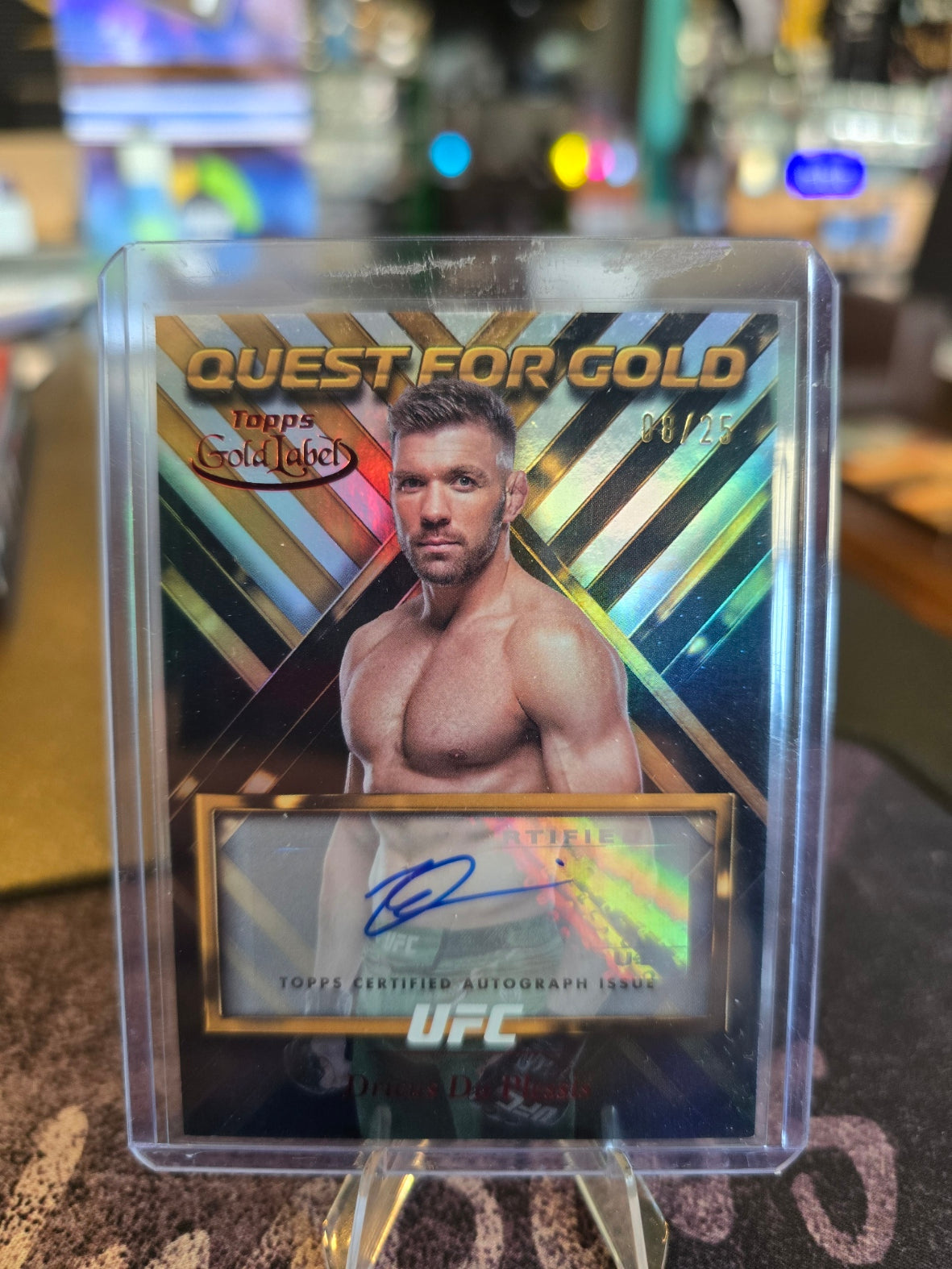 Topps UFC Gold Label 2024 - Dricus Du Plessis QGS-DDP - 08/25 Quest For Gold Auto