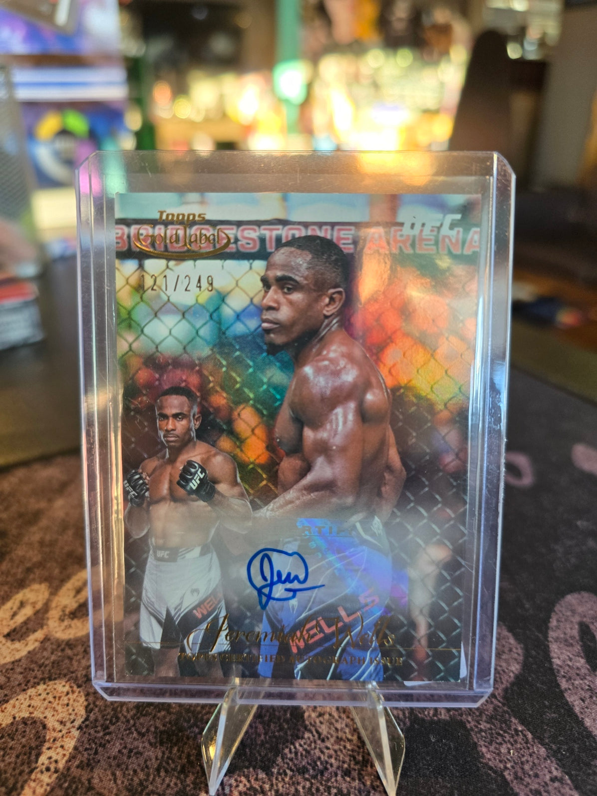Topps UFC Gold Label 2024 - Jeremiah Wells GLA-JWE - Gold Label Auto 121/249