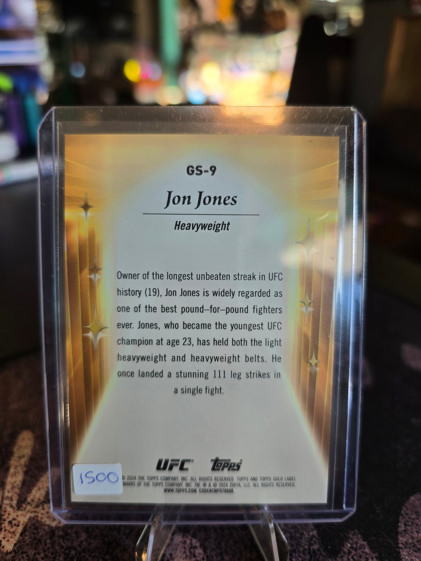 Topps UFC Gold Label 2024 - Jon Jones GS-9 - 05/10 Golden Stars