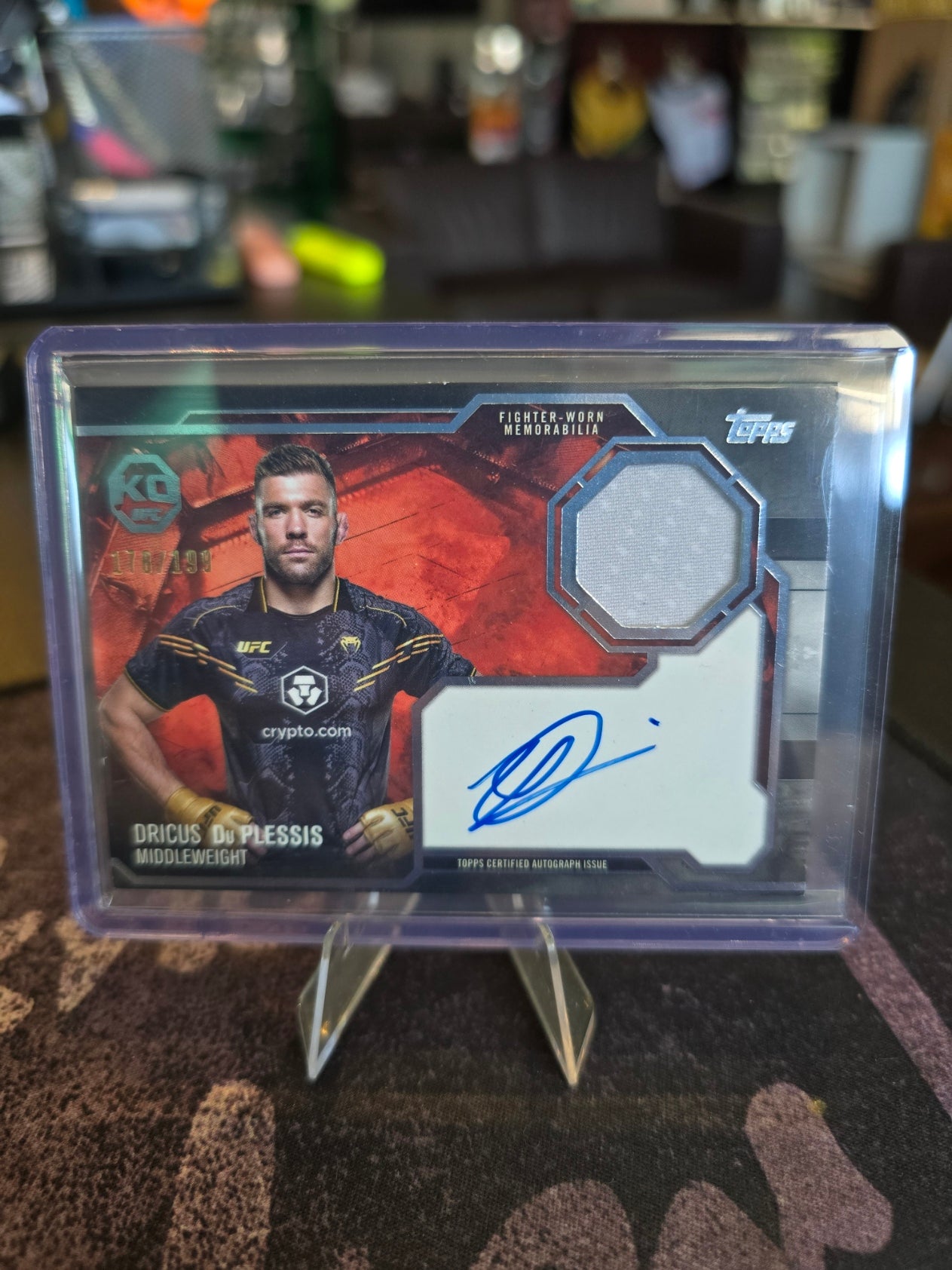Topps UFC Knockout 2025 - Dricus Du Plessis - 178/199 Knockout Autograph Relics KAR-DD