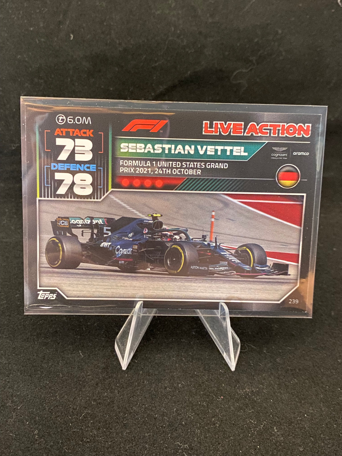 Topps 2022 - Sebastian Vettel - Turbo Attax - Live Action - 239