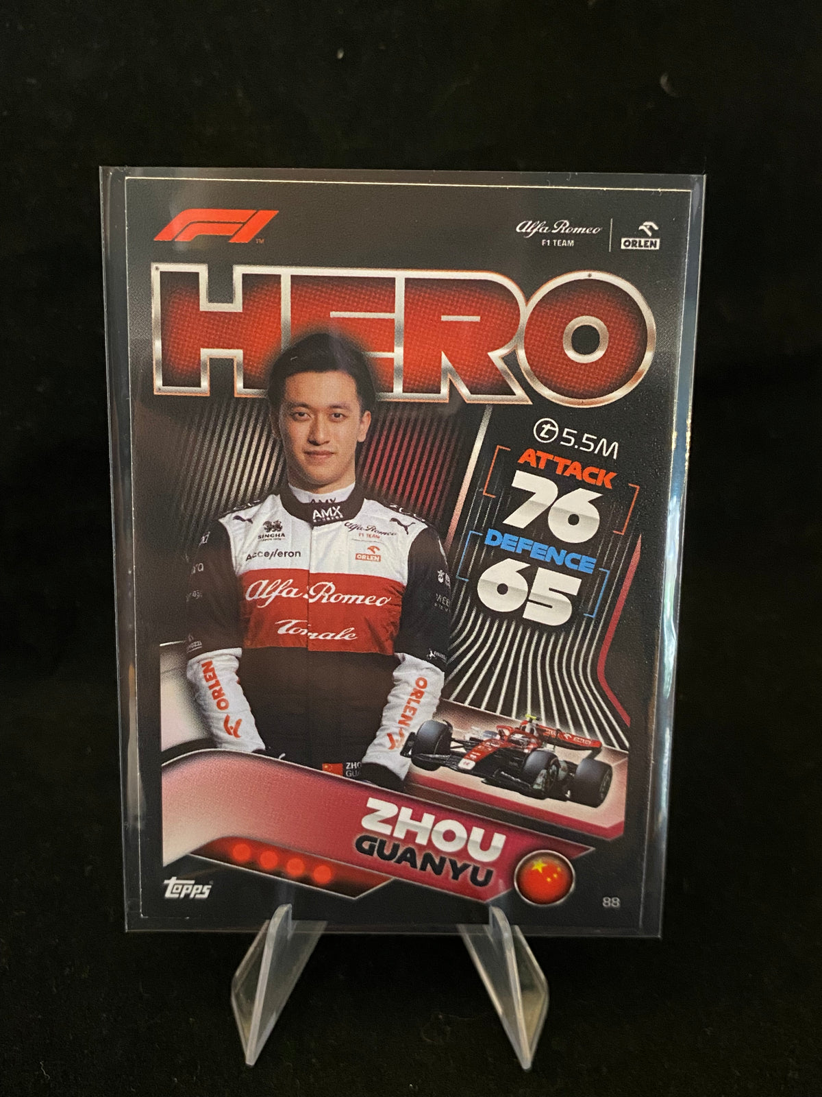 Topps 2022 - Zhou Guanyu - Turbo Attax - Hero - 88
