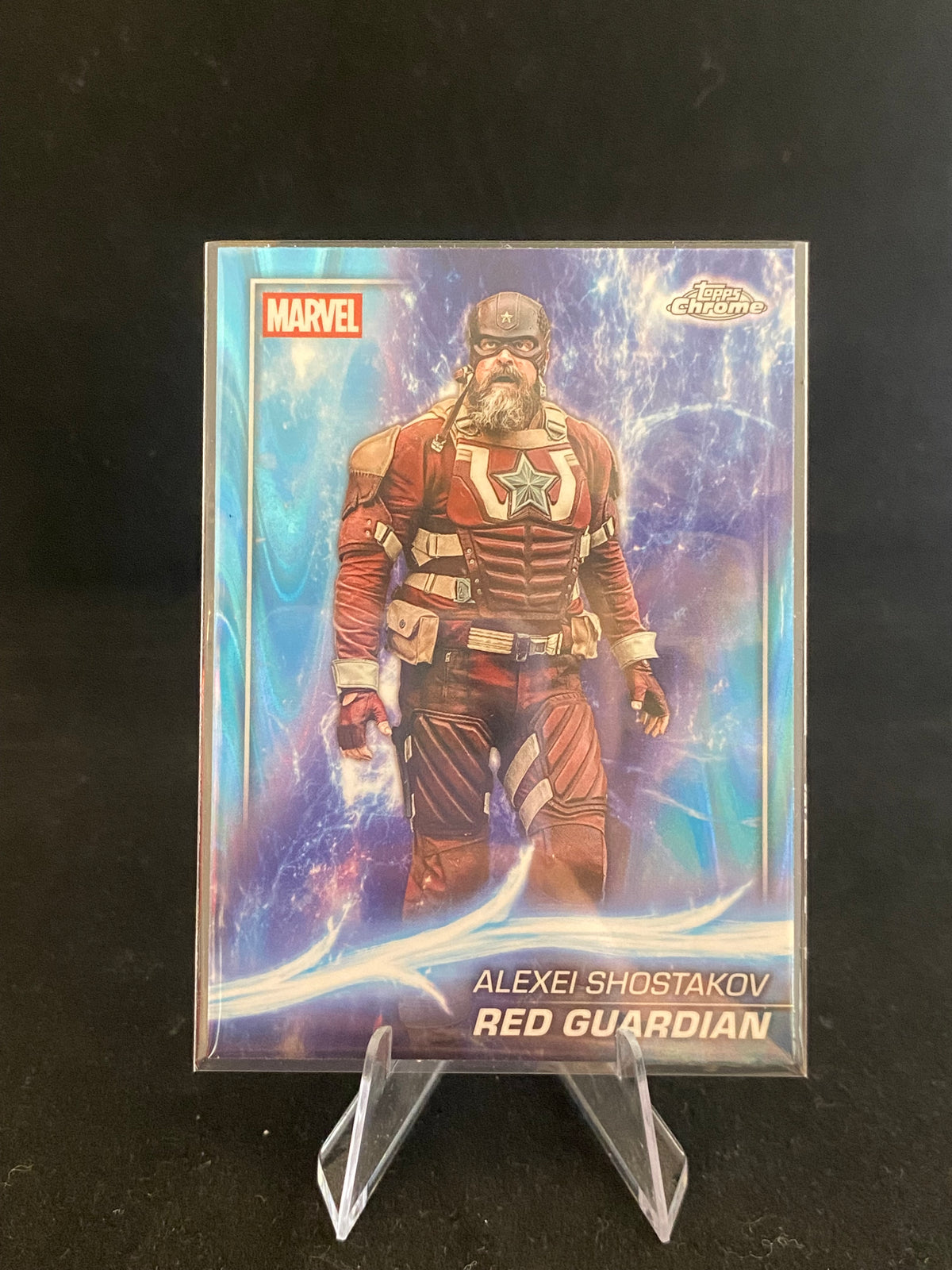 Topps Chrome Marvel -Red Guardian Alexei Shostakov - Sky Blue Ray Wave - Thunderbolts 187