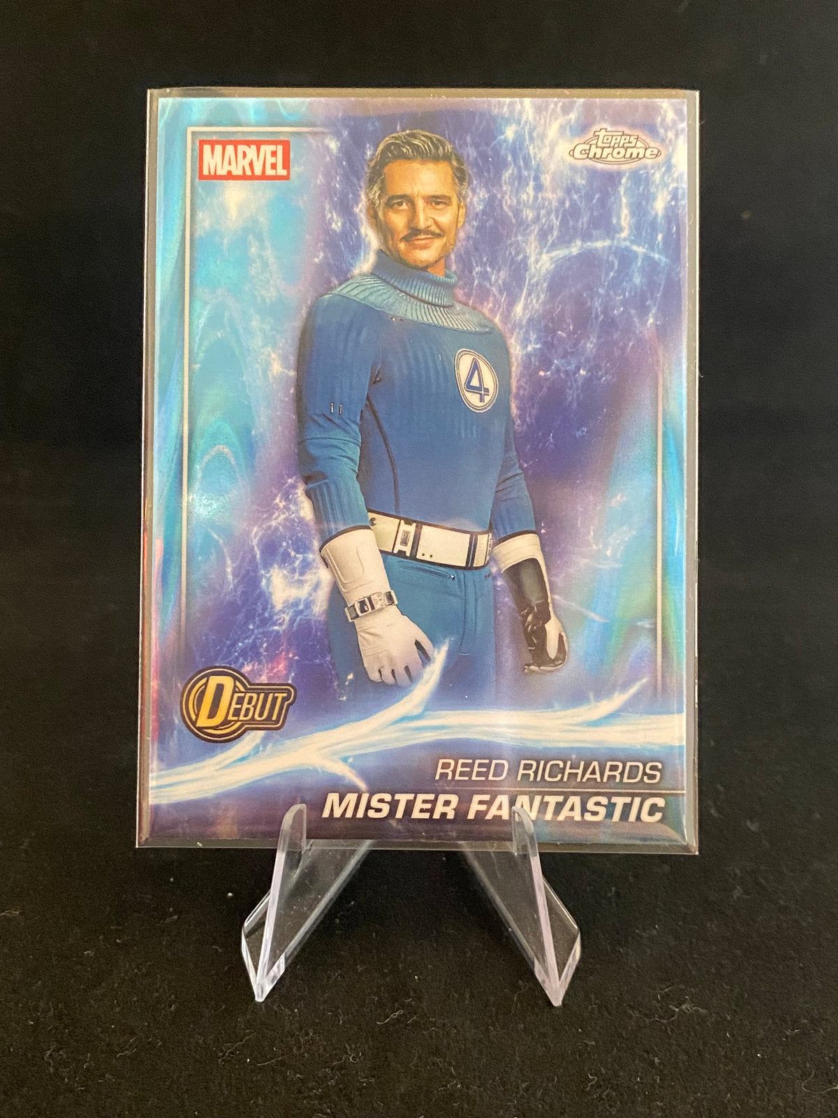Topps Chrome Marvel - Mister Fantastic (Reed Richards) - Sky Blue Ray Wave - Debut - 194