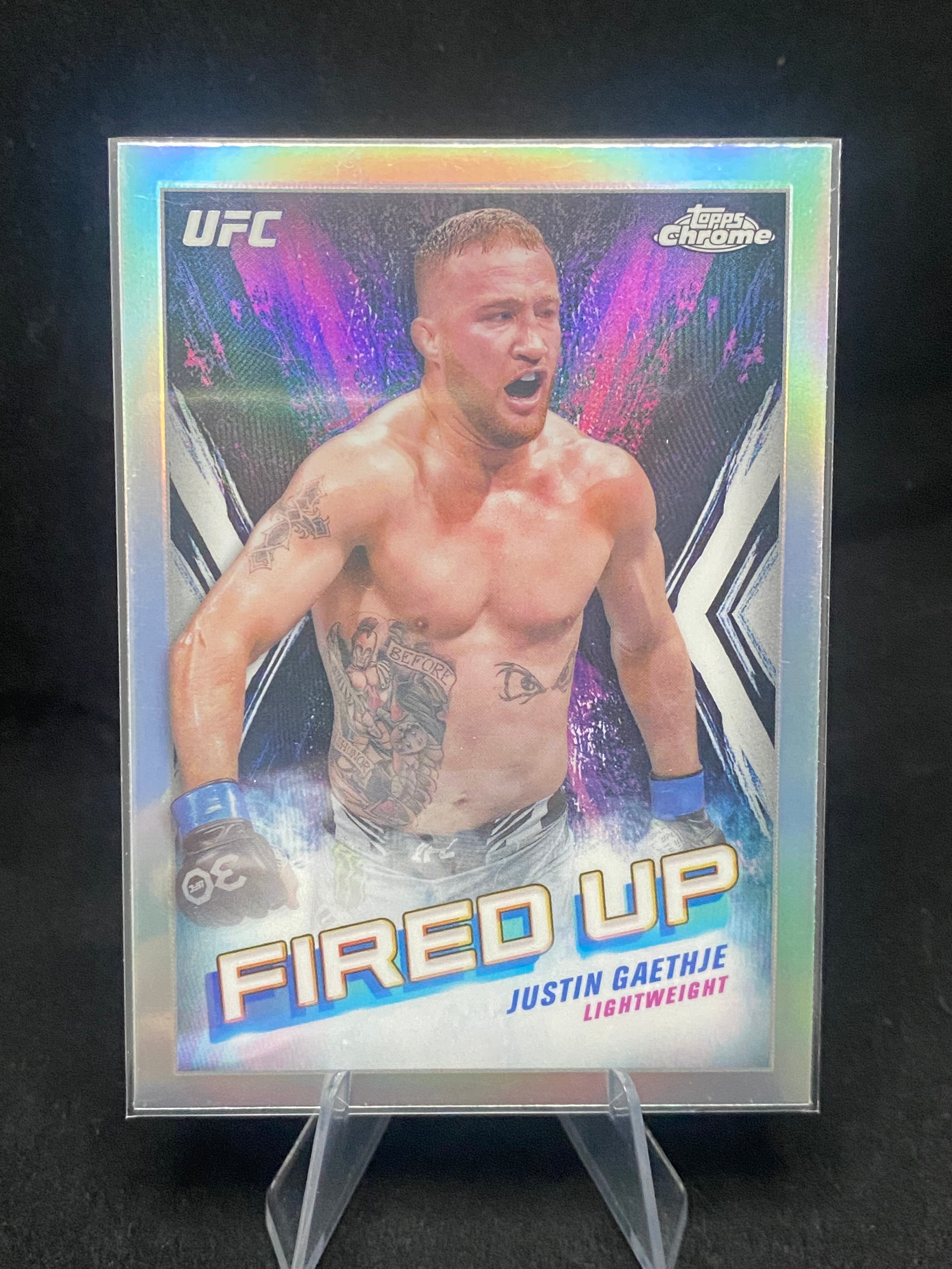 Topps Chrome UFC 2024 - Justin Gaethje - Fired Up - FDP-20