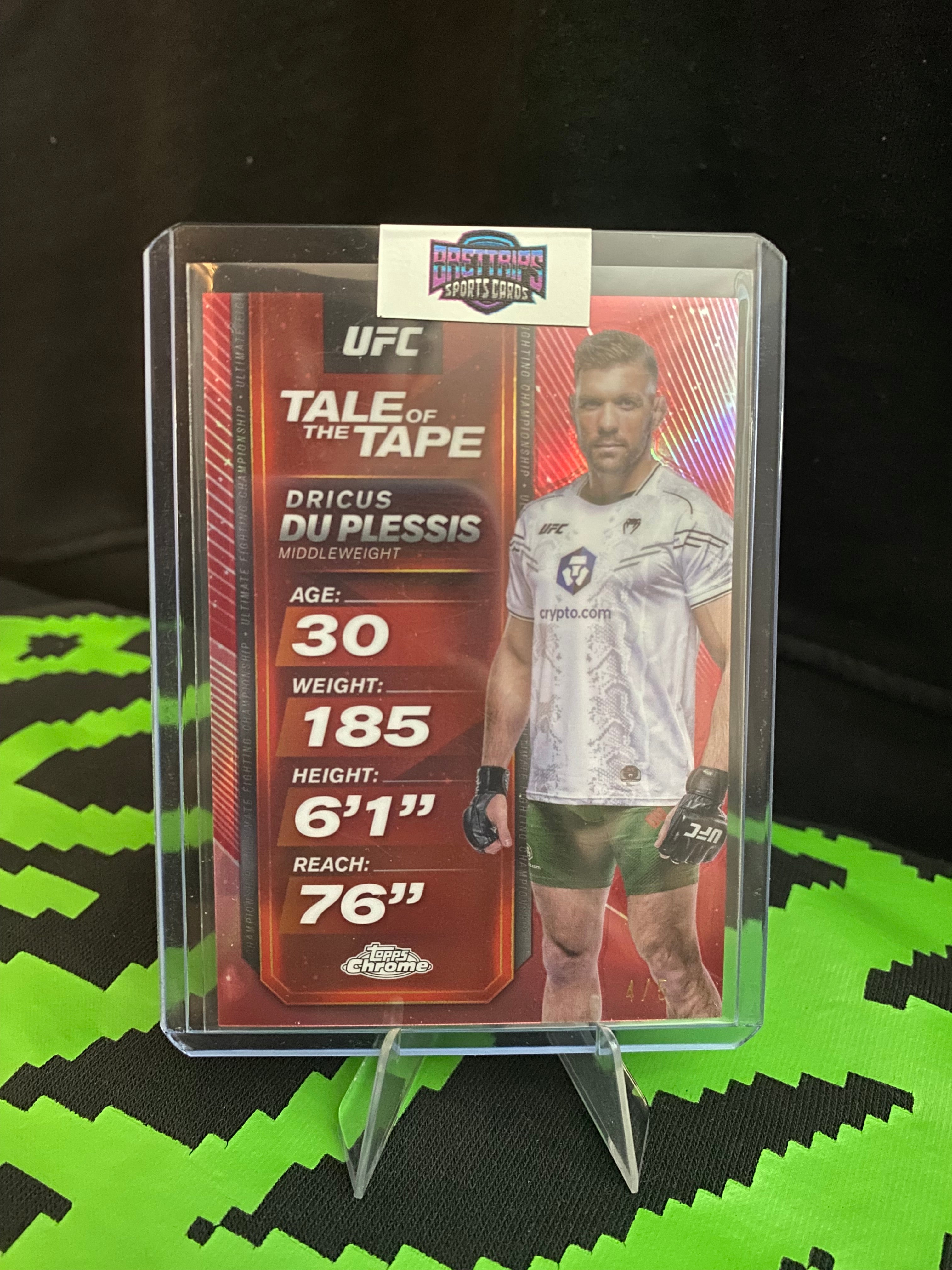Topps Chrome UFC 2025 - Dricus du Plessis -  Tale of the Tape - 4/5 - TTT-6