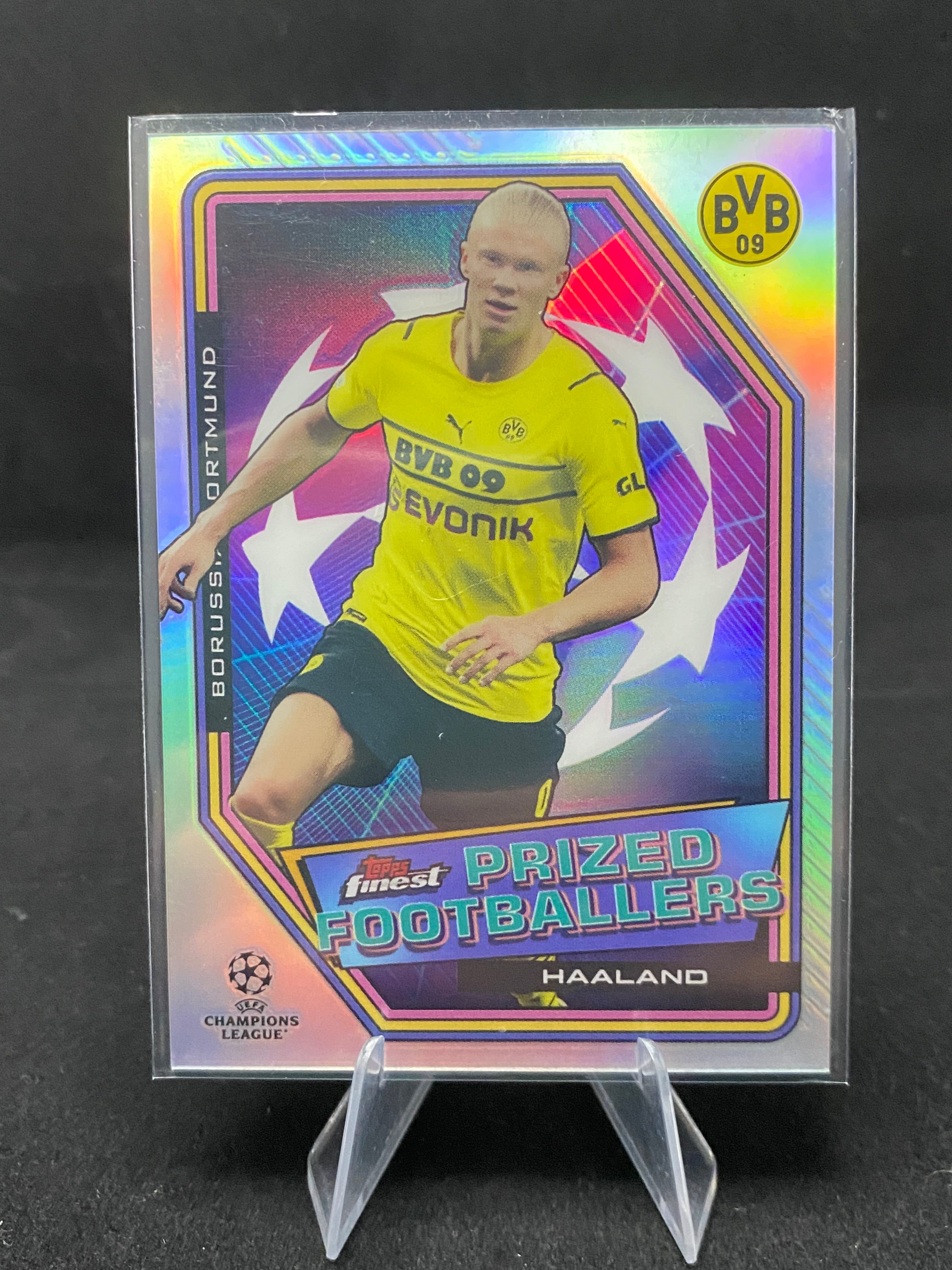 Topps Finest UEFA Champions League 2022 - Haaland - BVB 09- Prized Footballers - PF-1