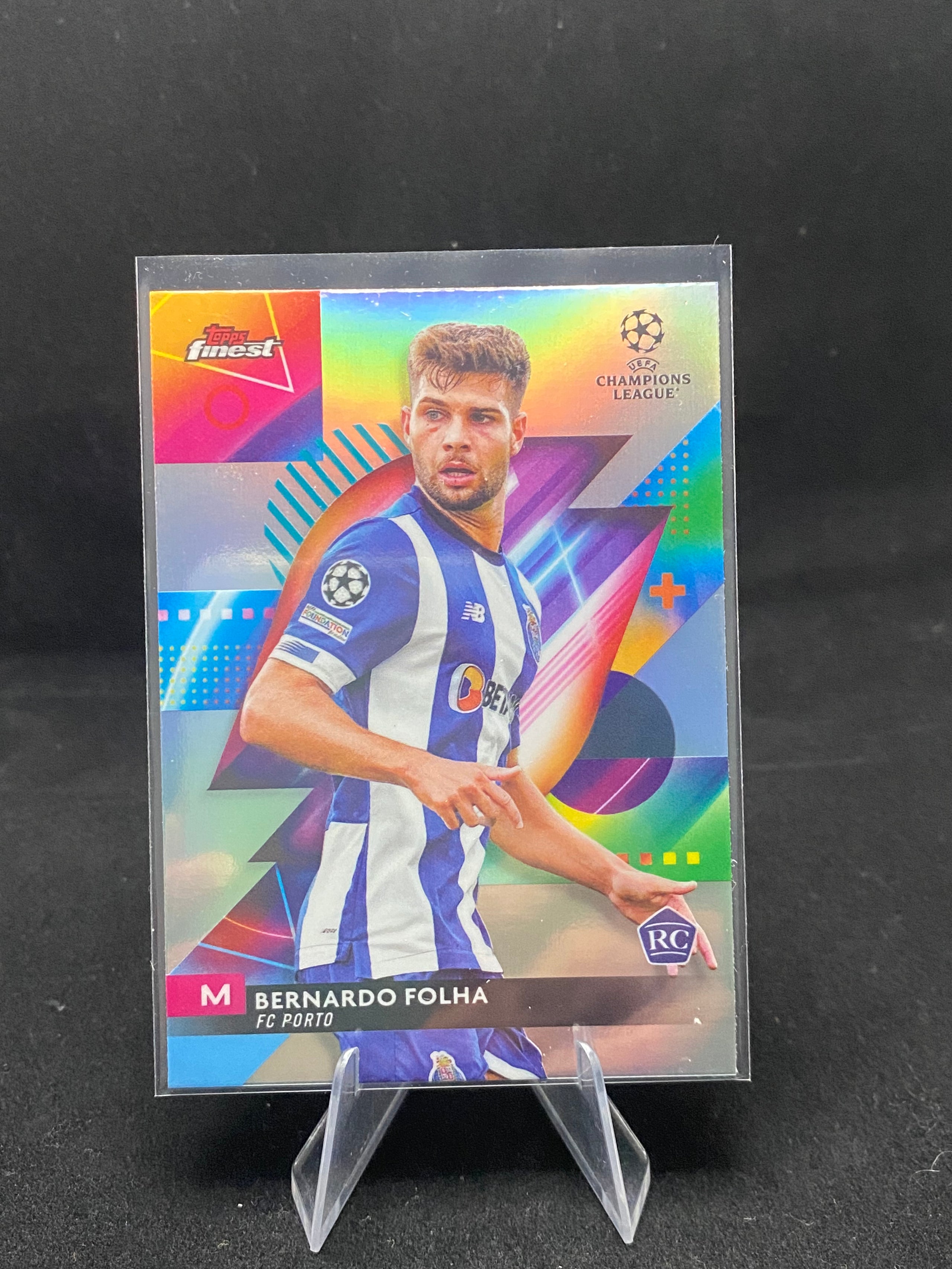 Topps Finest UEFA Champions League 2024 - Bernardo Folha - RC - Rookie Card - 115 - Refractor