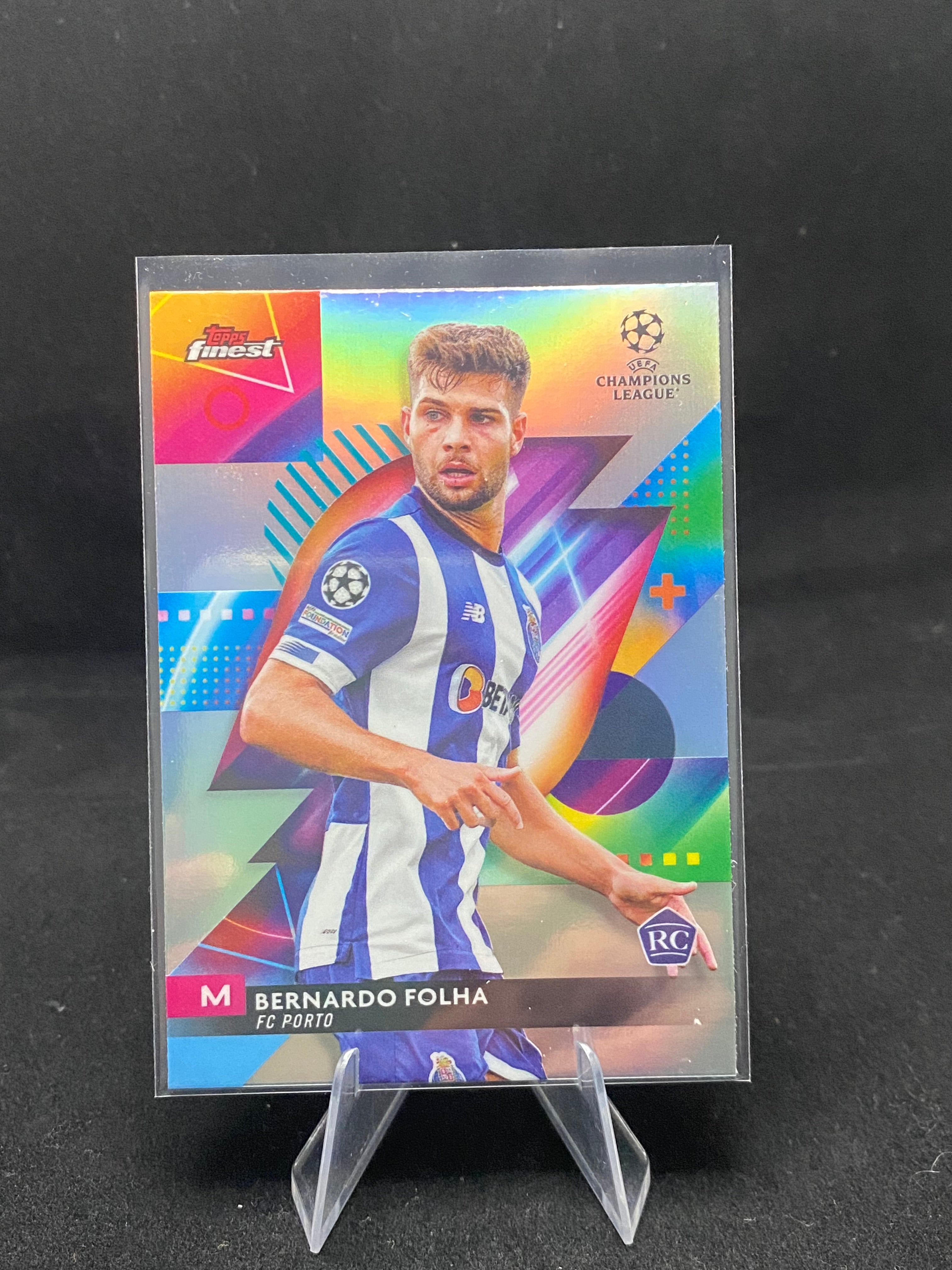 Topps Finest UEFA Champions League 2024 - Bernardo Folha - RC - Rookie Card - 115 - Refractor 