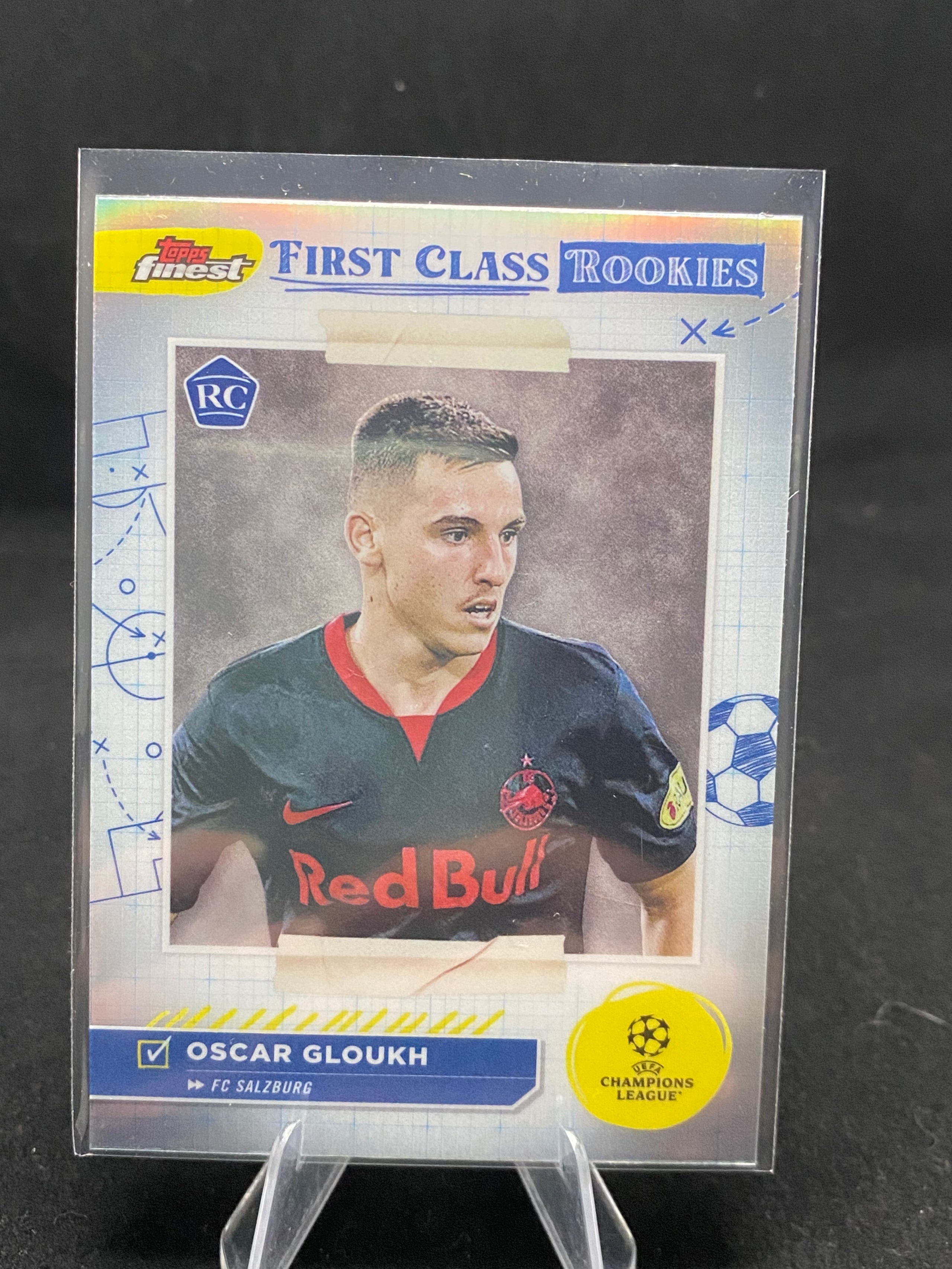 Topps Finest UEFA Champions League 2024 - Oscar Gloukh - First Class Rookie - RC - Rookie Card - FR-3