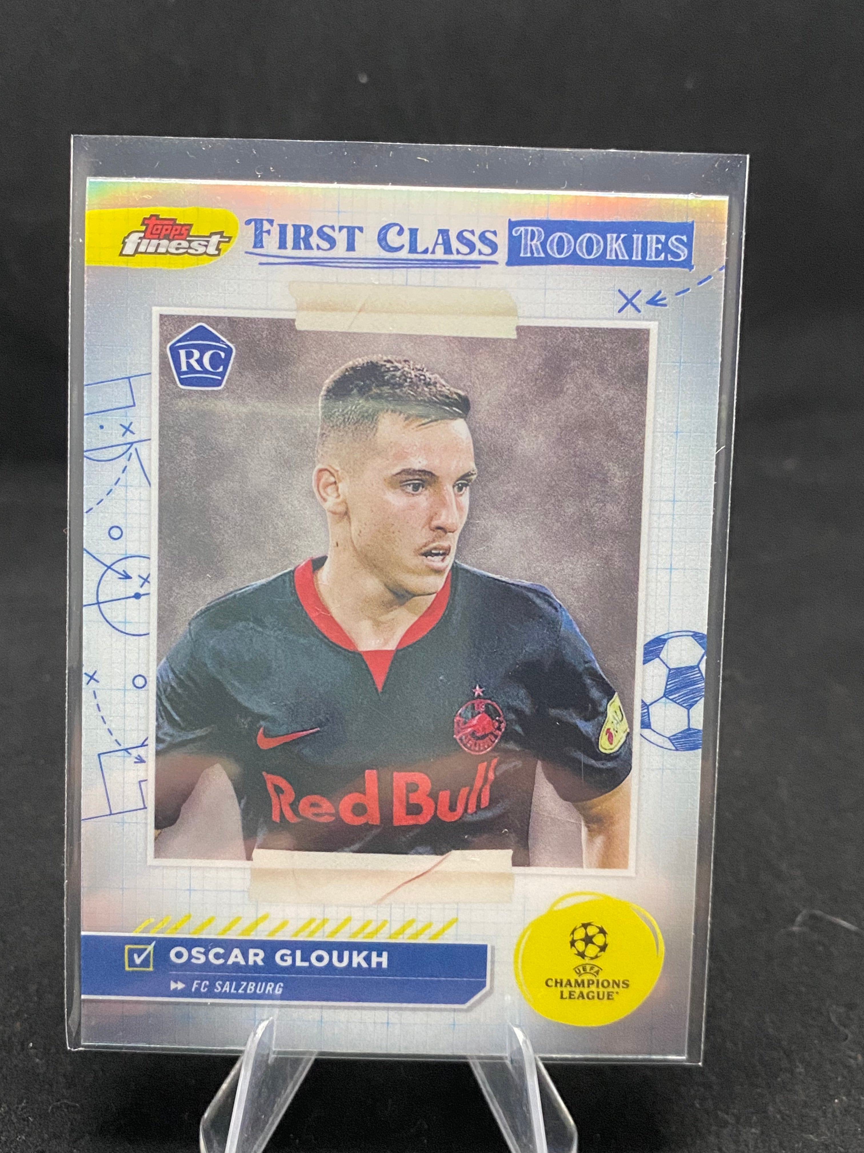 Topps Finest UEFA Champions League 2024 - Oscar Gloukh - First Class Rookie - RC - Rookie Card - FR-3