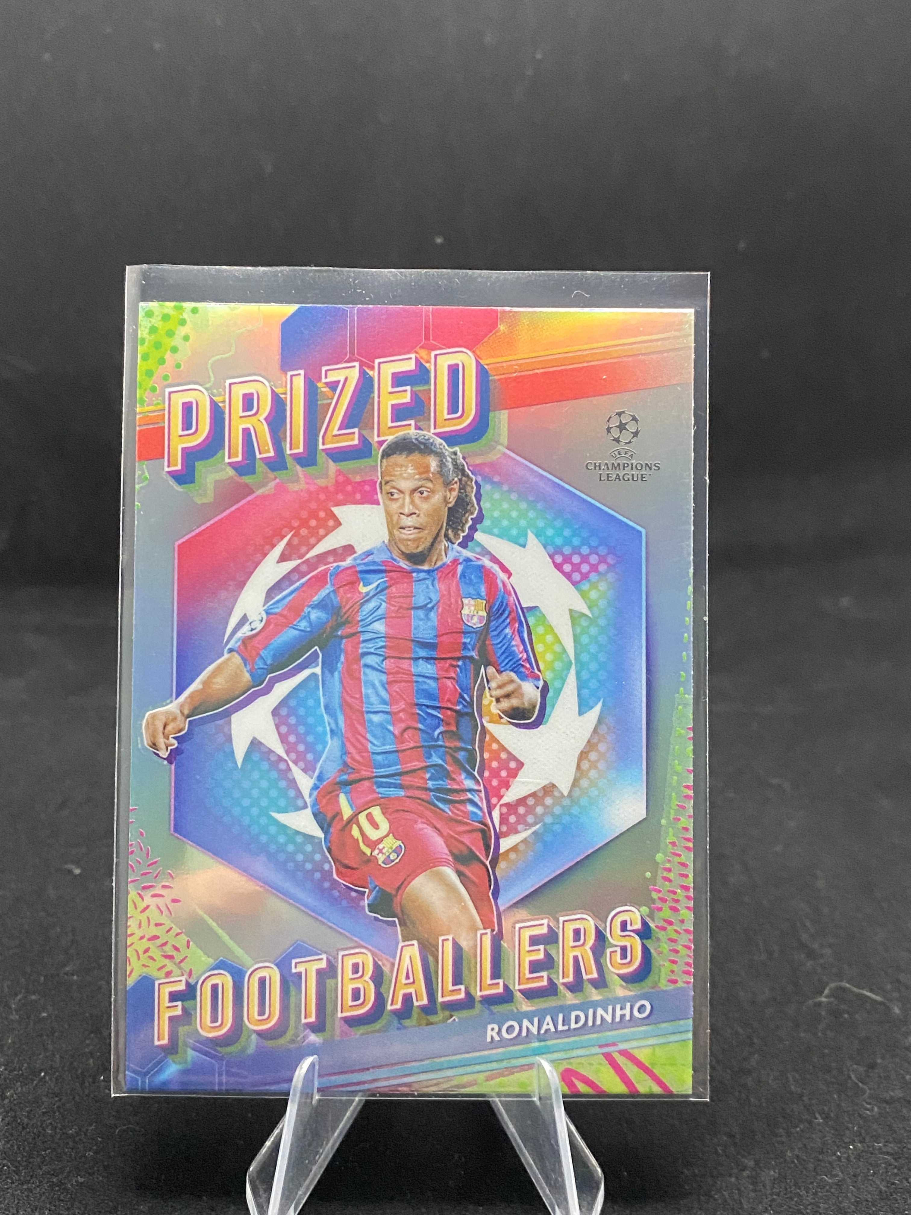 Topps Finest UEFA Champions League 2024 - Ronaldinho - Prized Footballers - PF-12