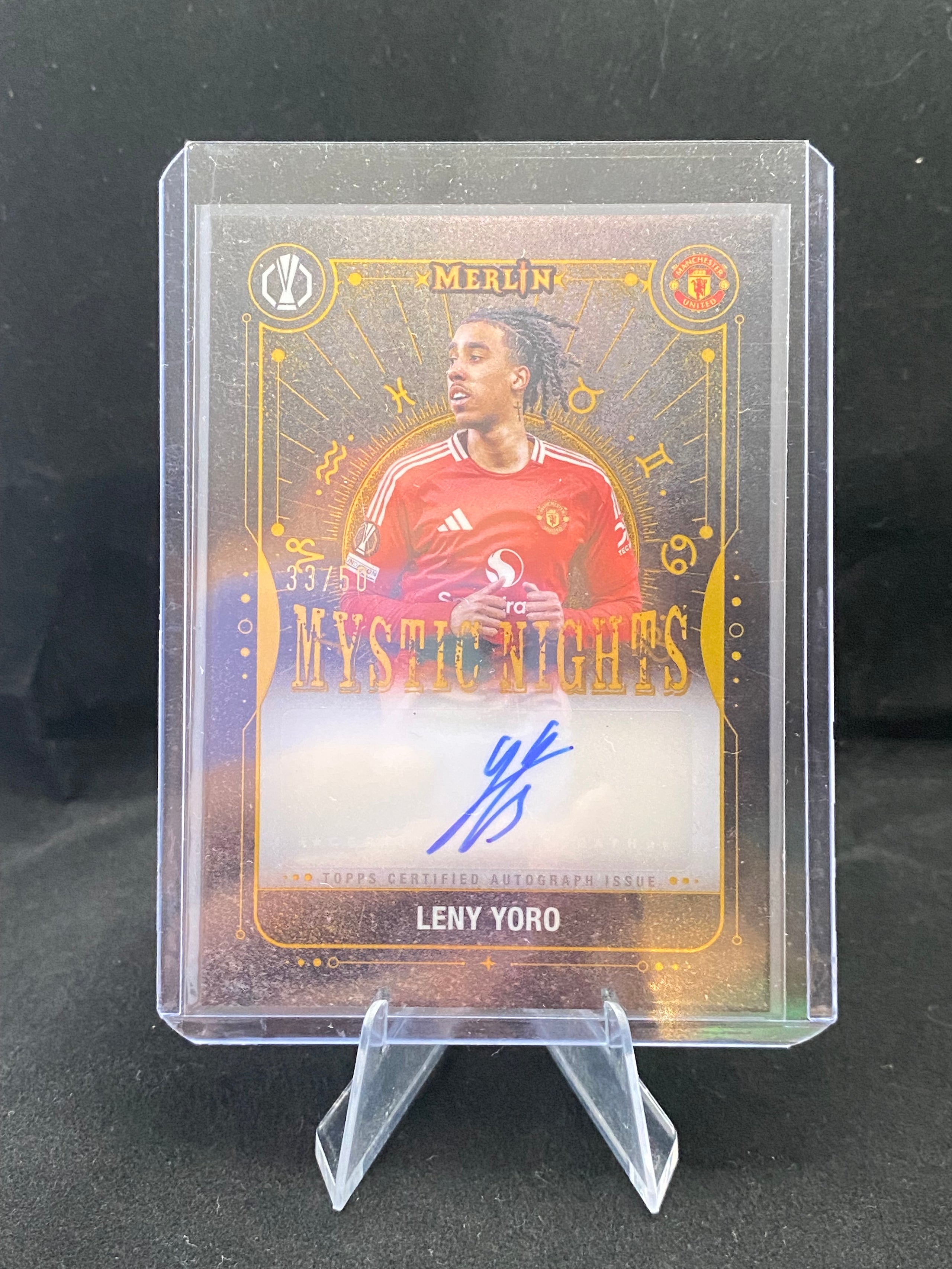 Topps Merlin UEFA Europa League 2025 - Mystic Nights Autograph Card - Leny Yoro - MNA-LY