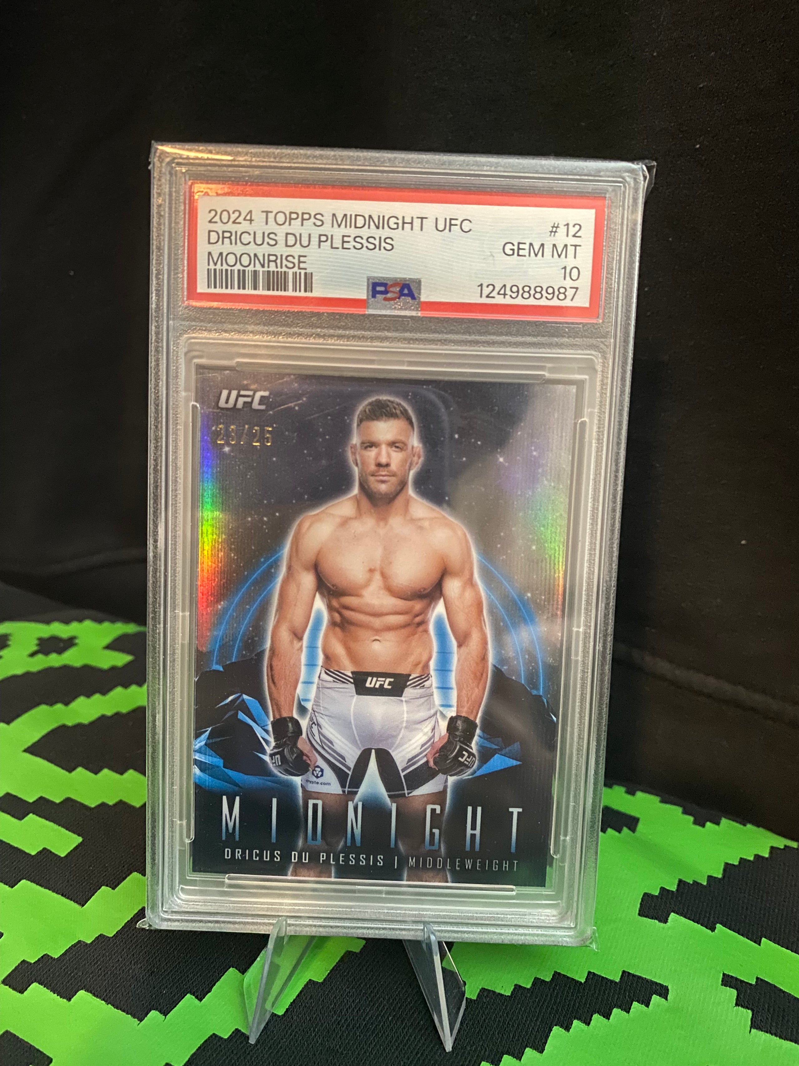 Topps Midnight UFC 2024 - Moonrise - Pop 1 - Dricus Du Plessis 12 - 23/25