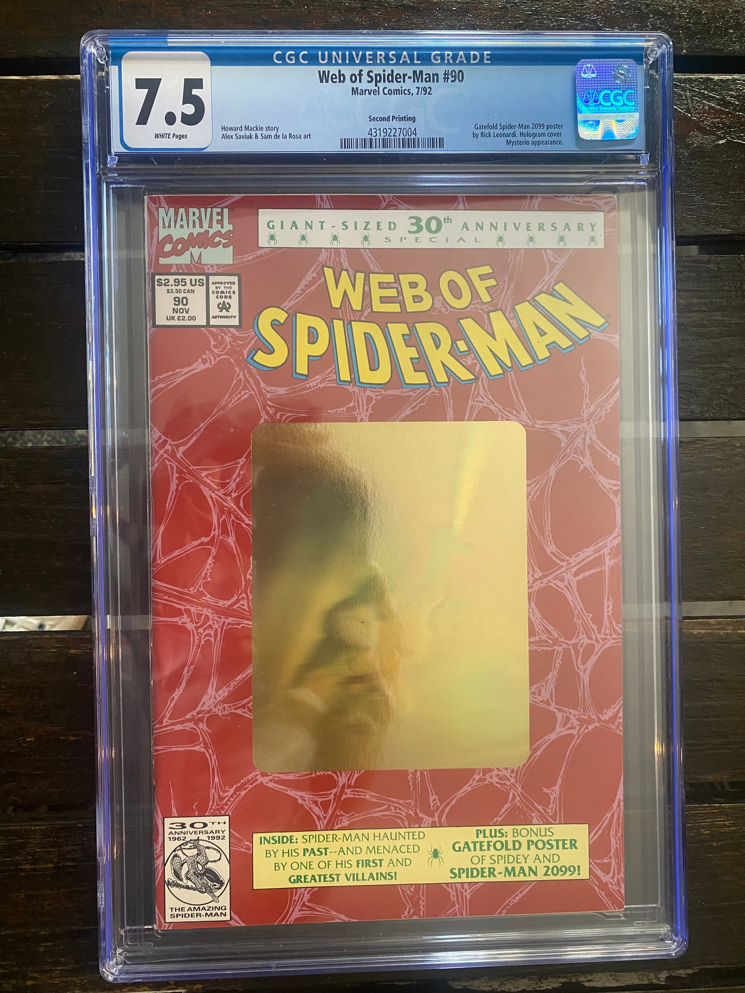 Web of Spider-Man - Marvel Comics - CGC 7.5 #90 - 30th Anniversary